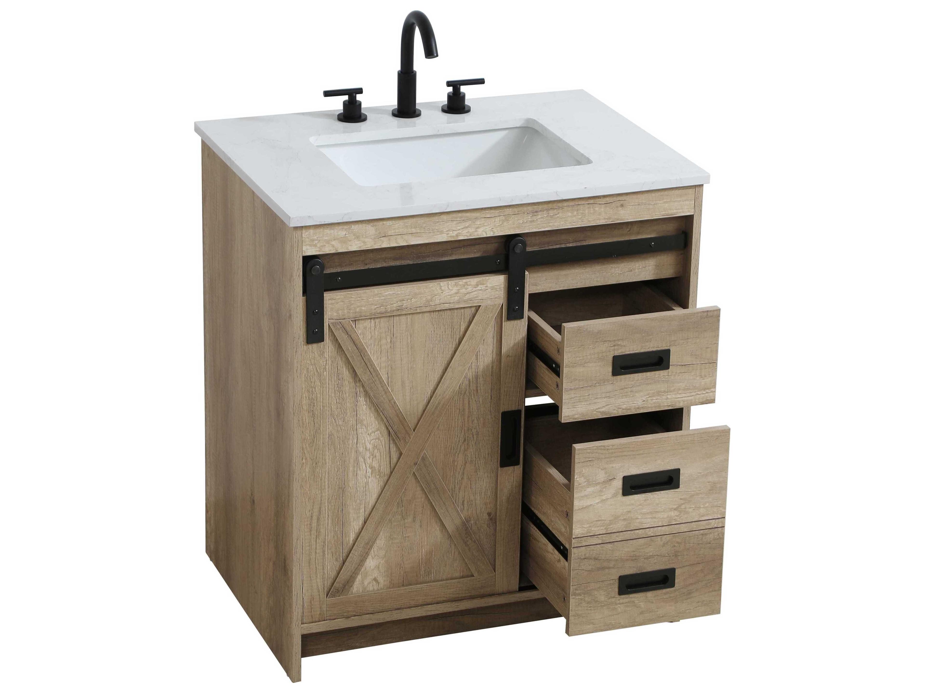 Elegant Lighting Austin Natural Oak 30" Vanity