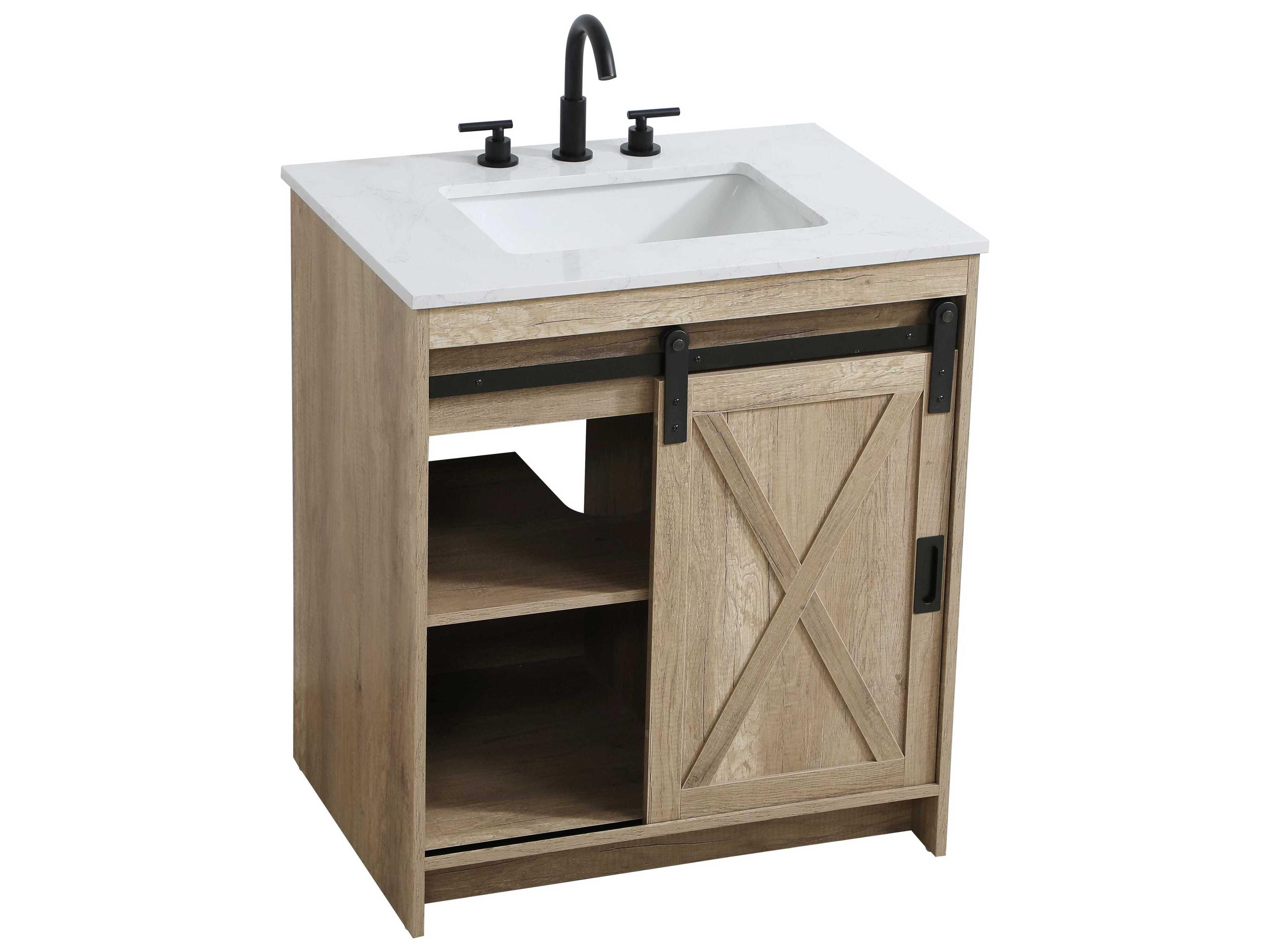 Elegant Lighting Austin Natural Oak 30" Vanity