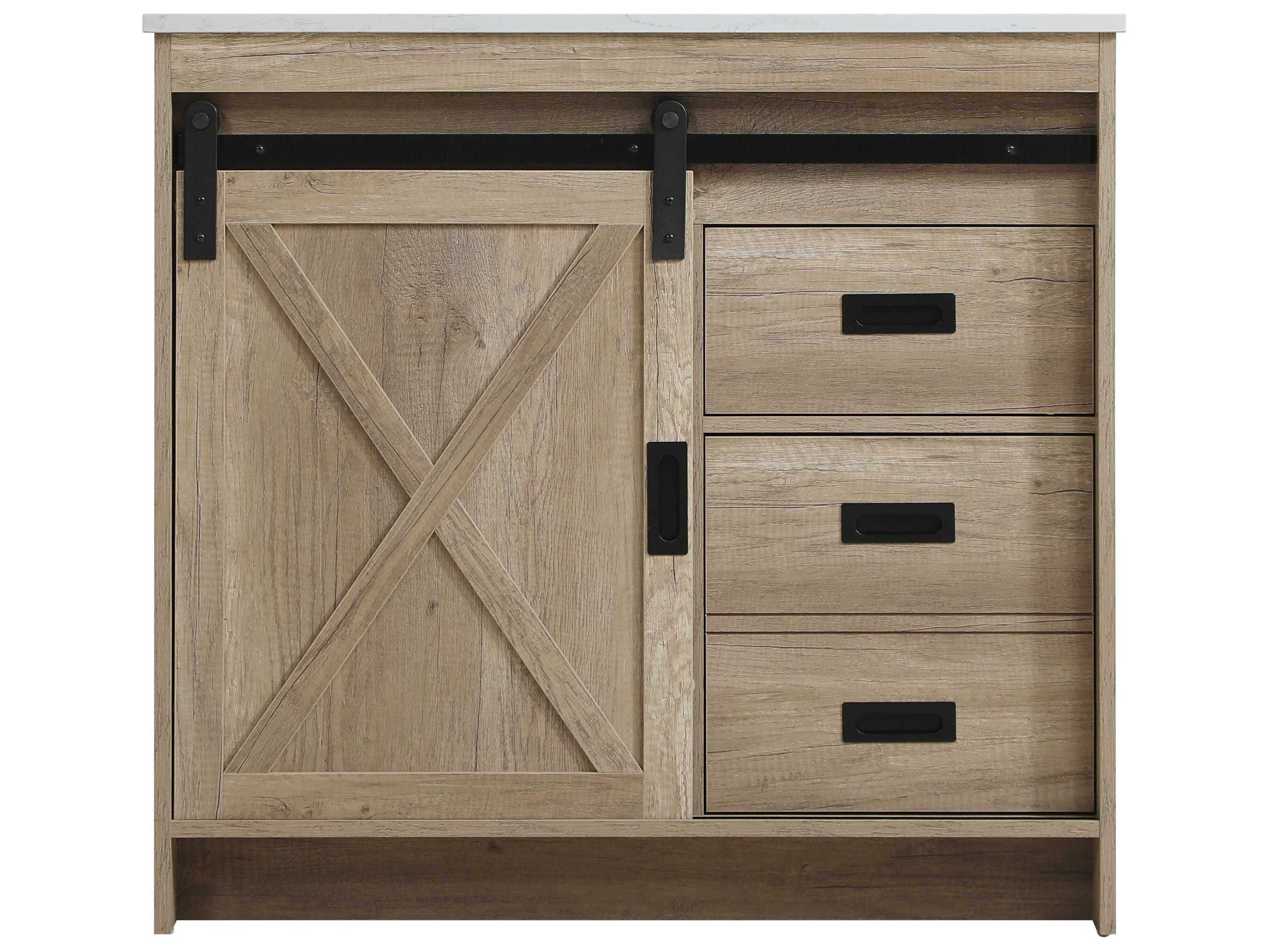 Elegant Lighting Austin Natural Oak 36" Vanity