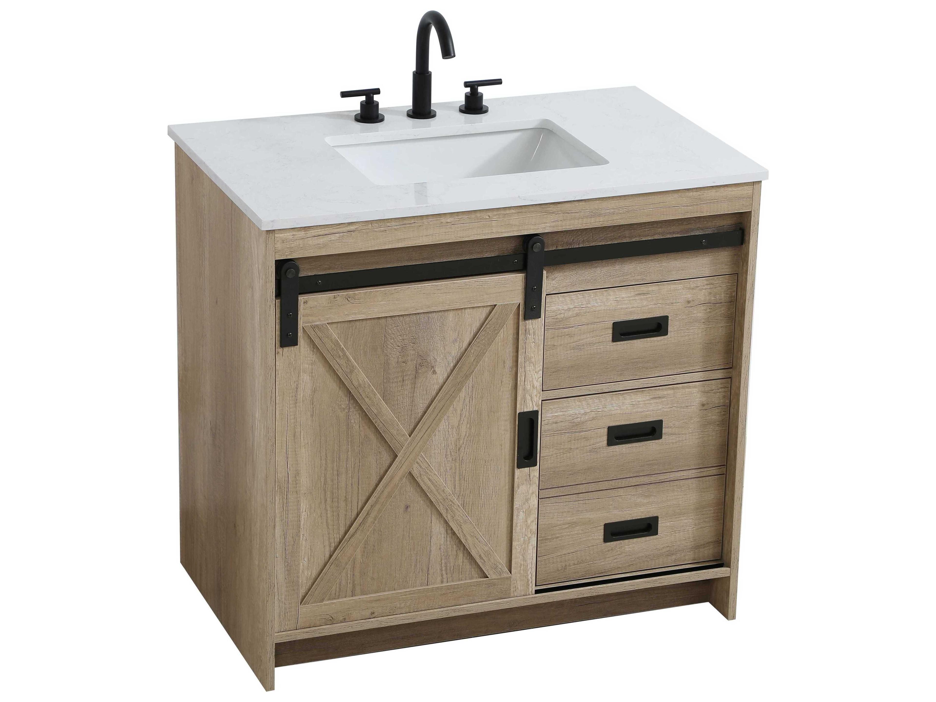Elegant Lighting Austin Natural Oak 36" Vanity
