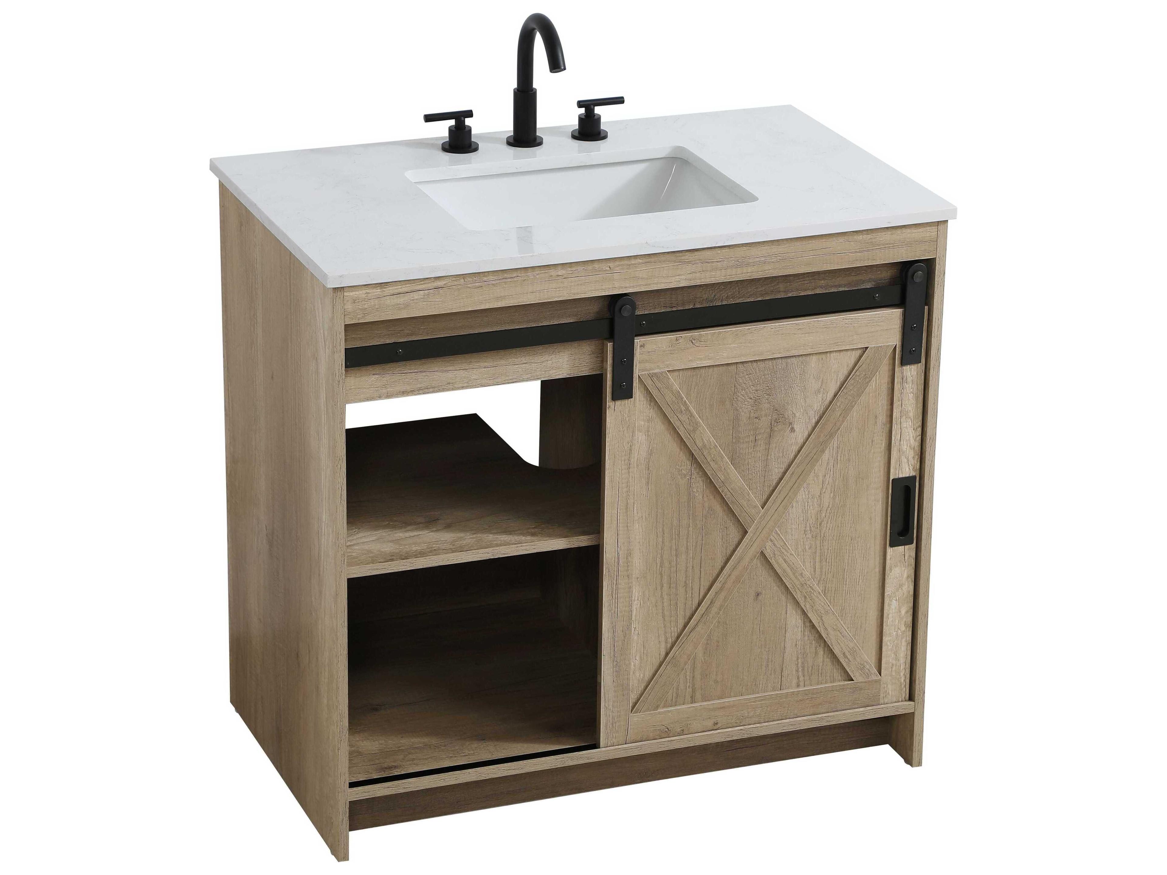 Elegant Lighting Austin Natural Oak 36" Vanity