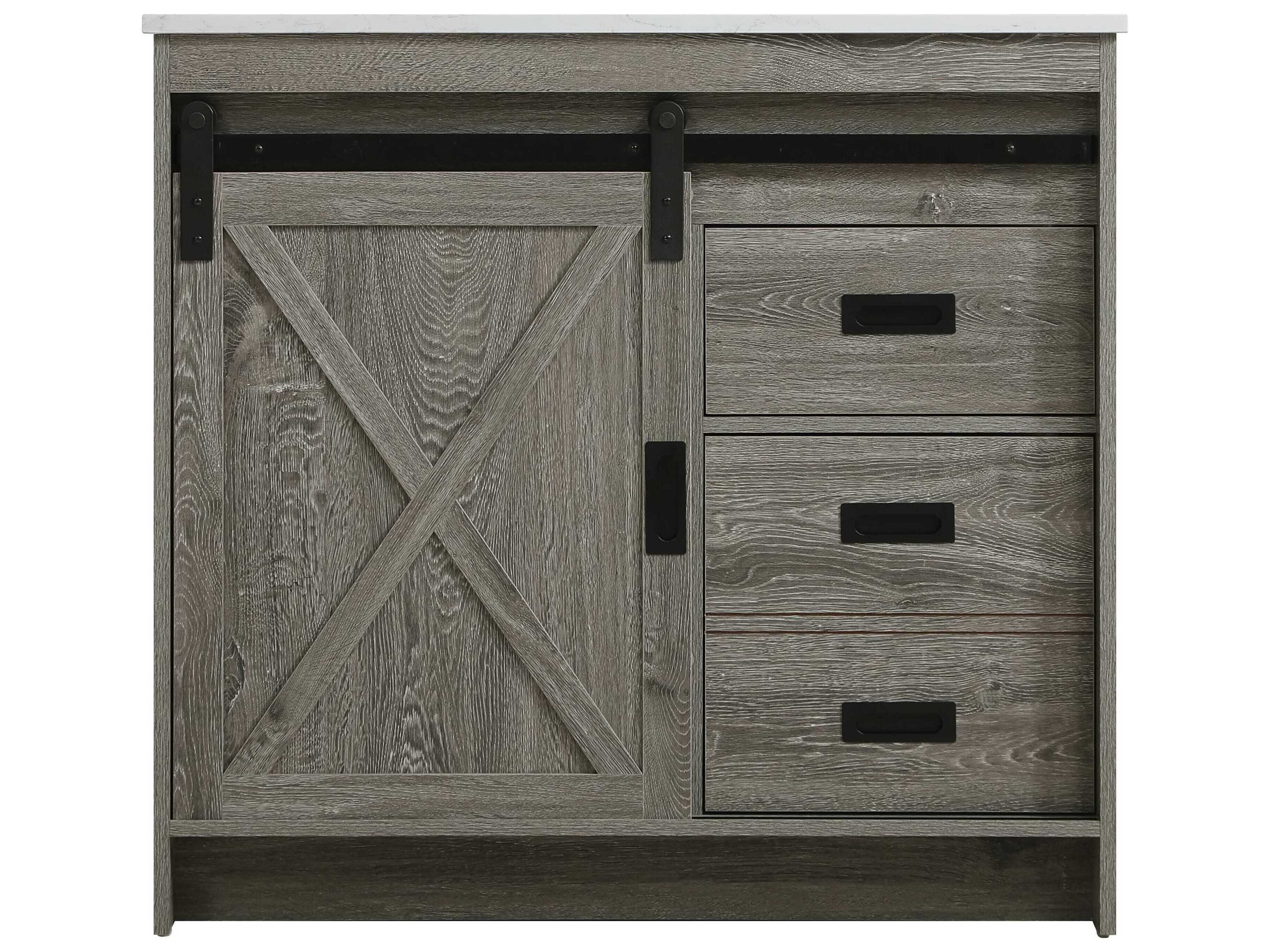 Elegant Lighting Austin Rustic Grey 36" Vanity