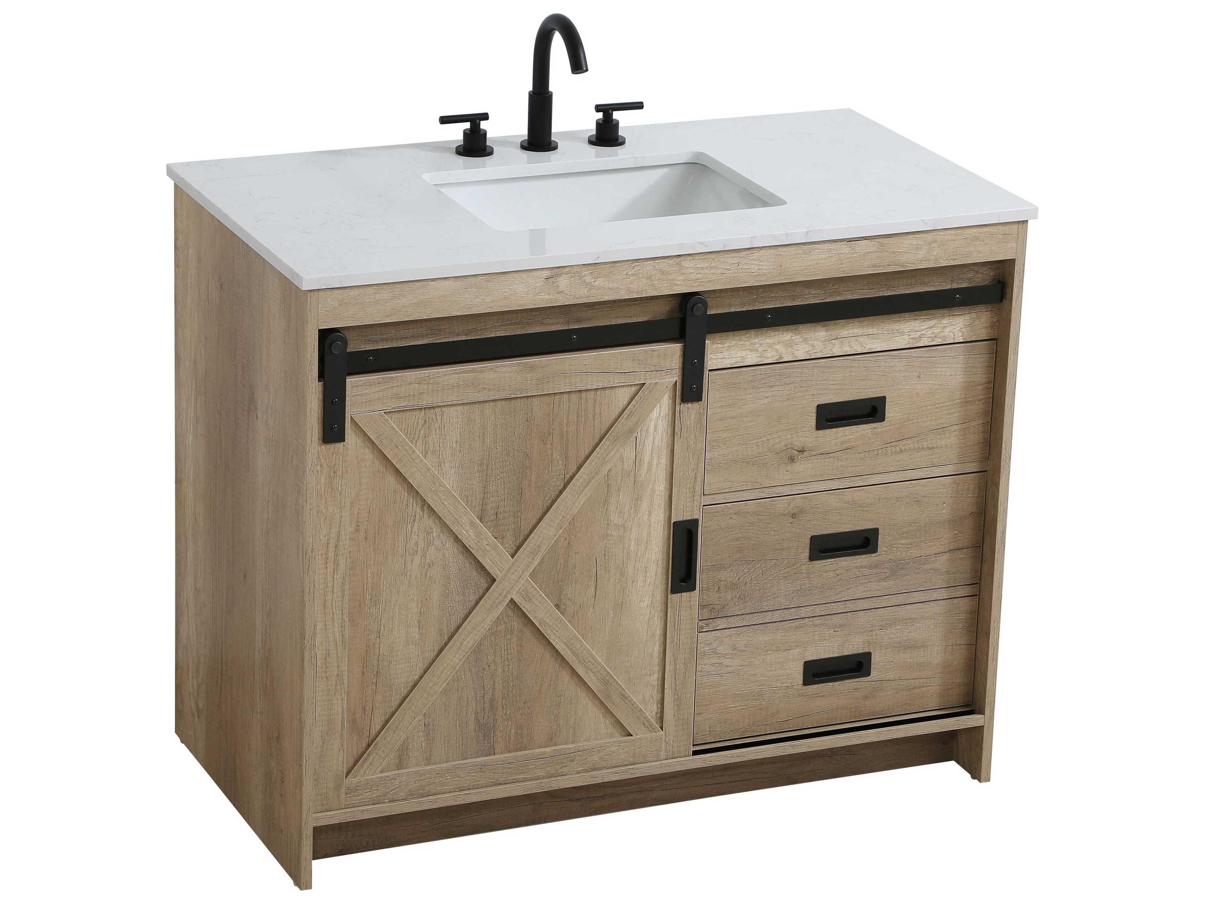 Elegant Lighting Austin Natural Oak 42" Vanity