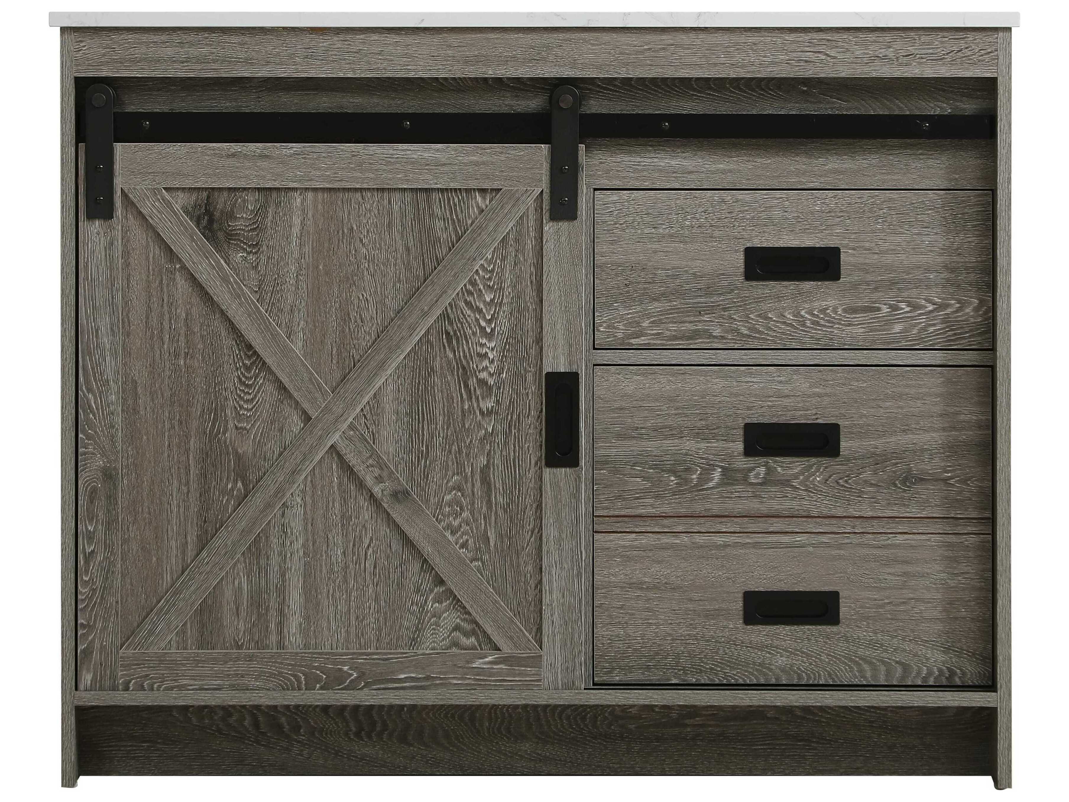 Elegant Lighting Austin Rustic Grey 42" Vanity