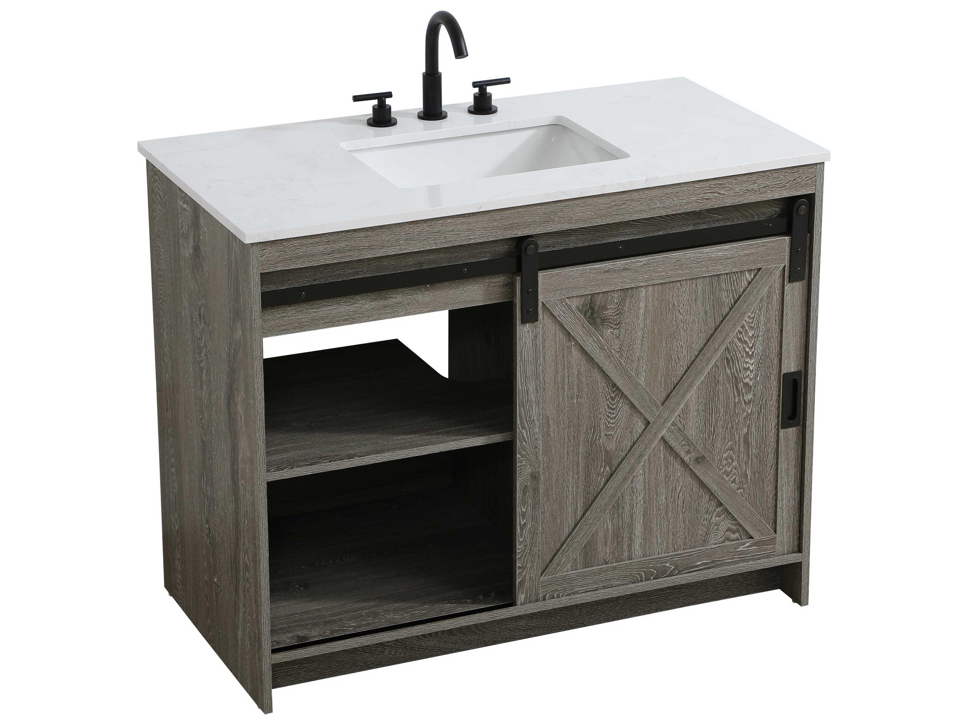 Elegant Lighting Austin Rustic Grey 42" Vanity