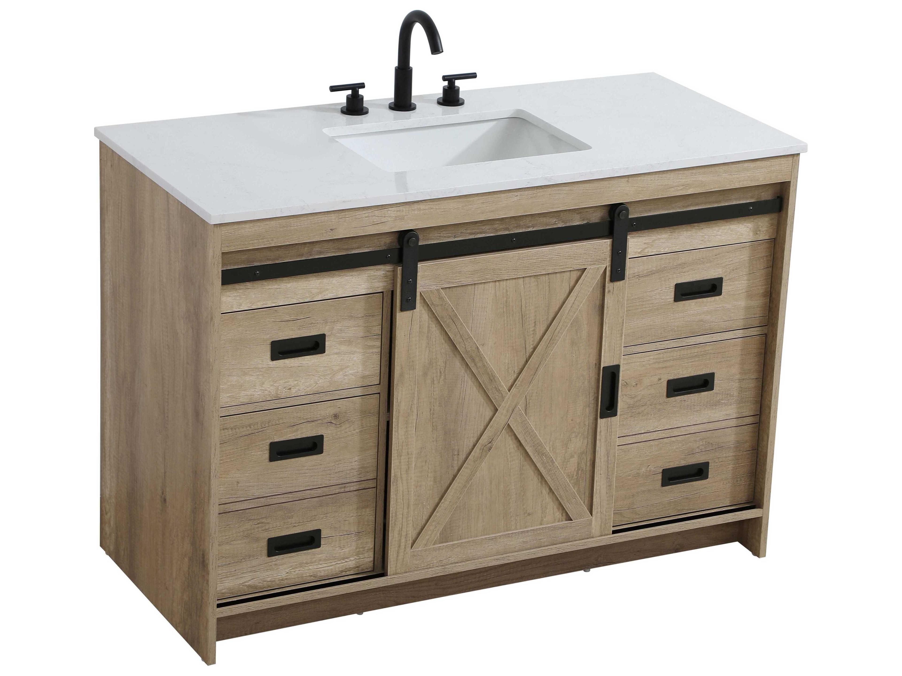 Elegant Lighting Austin Natural Oak 48" Vanity