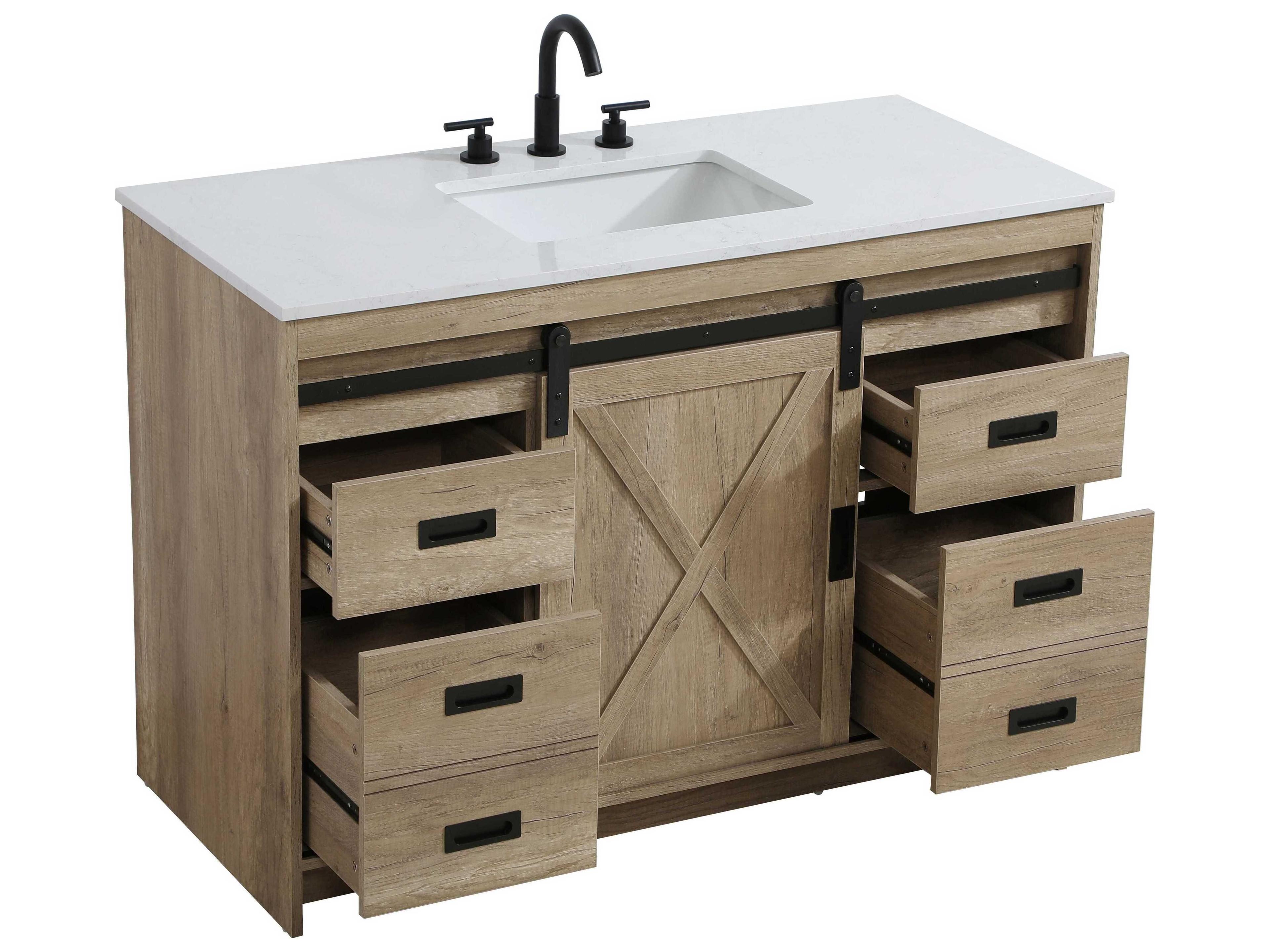 Elegant Lighting Austin Natural Oak 48" Vanity