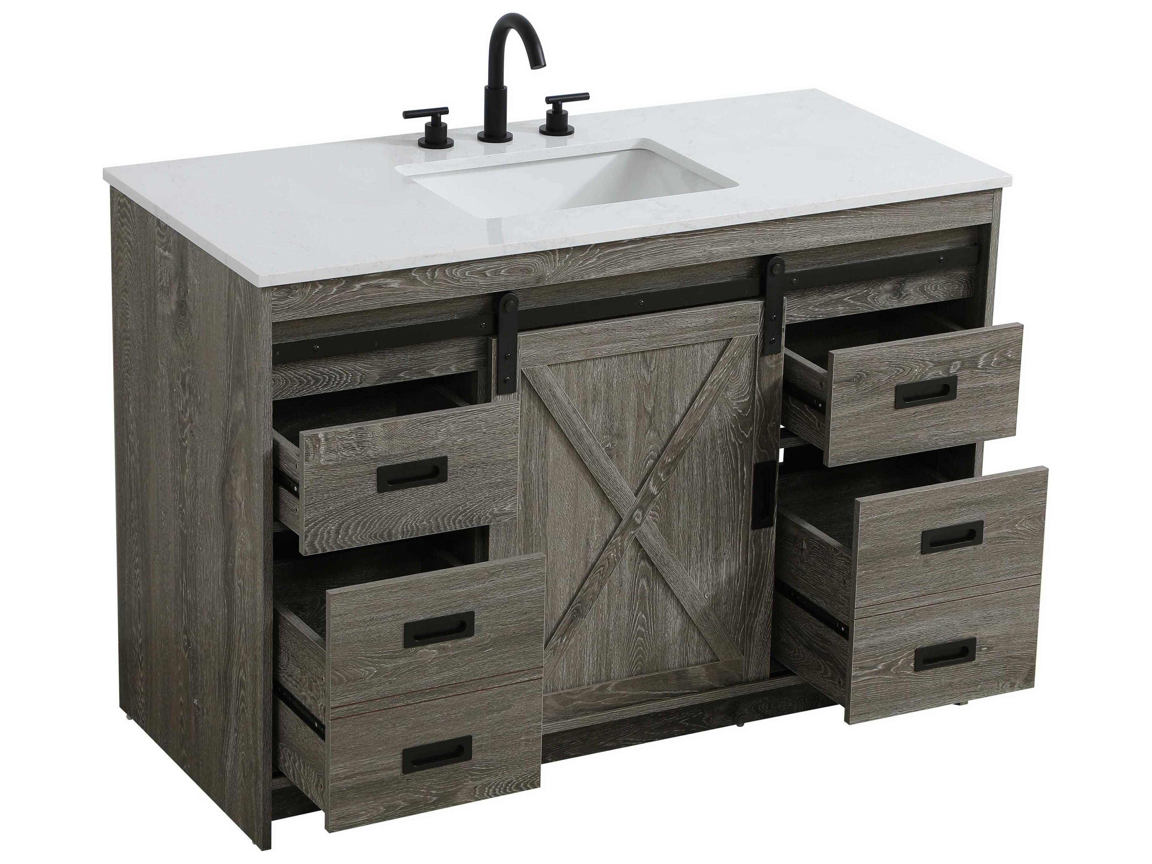 Elegant Lighting Austin Rustic Grey 48" Vanity