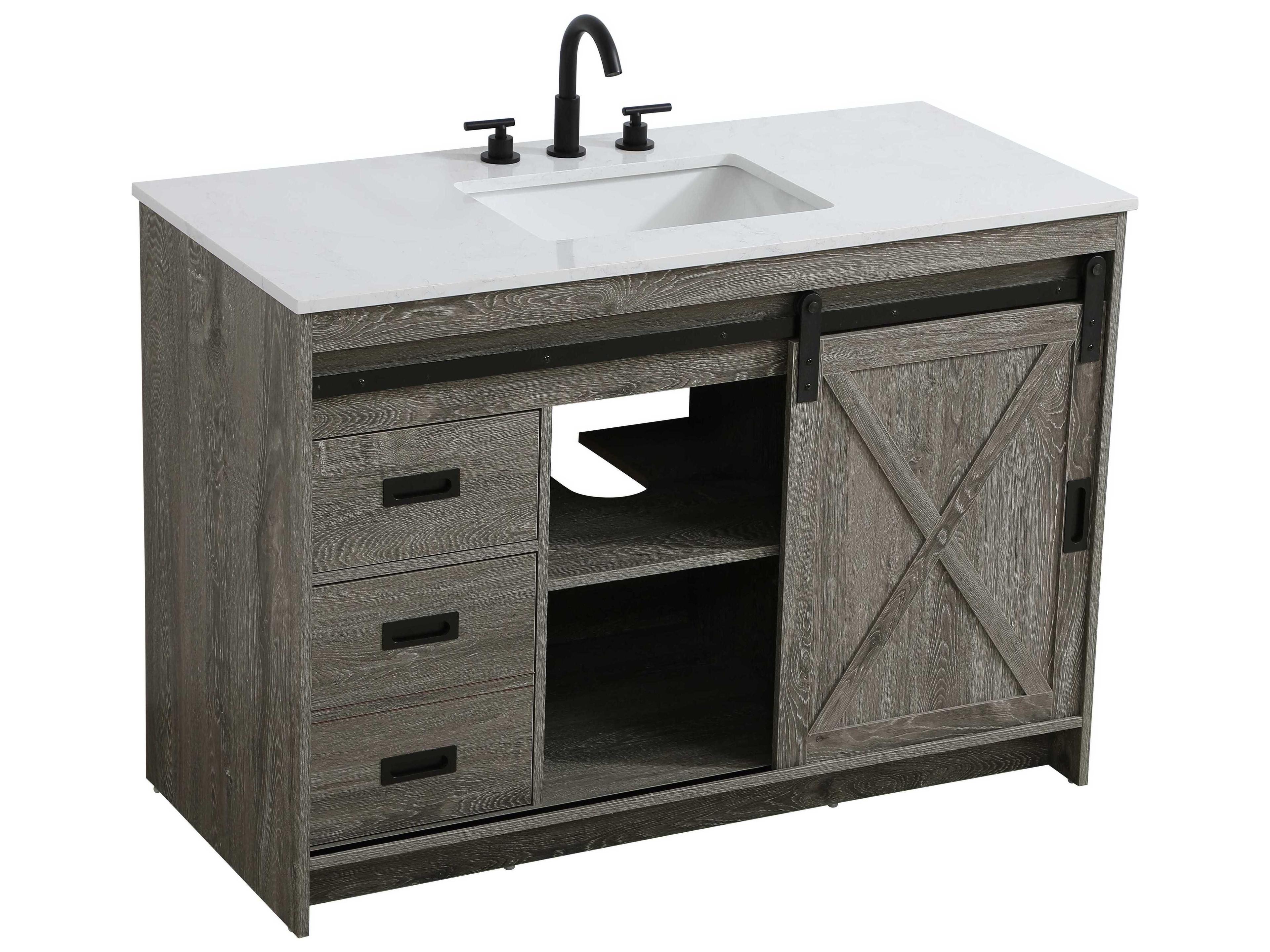 Elegant Lighting Austin Rustic Grey 48" Vanity