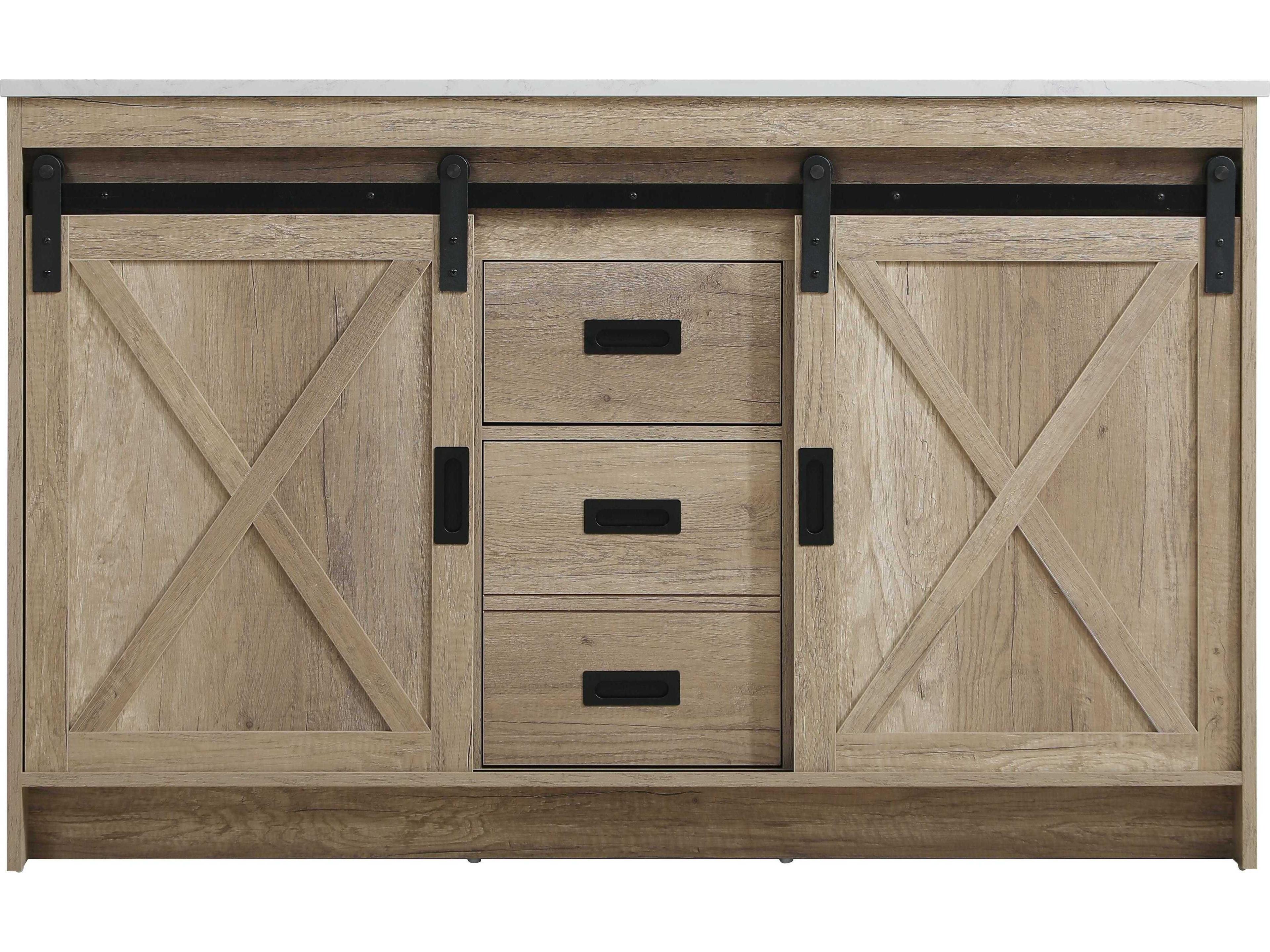 Elegant Lighting Austin Natural Oak 54" Vanity