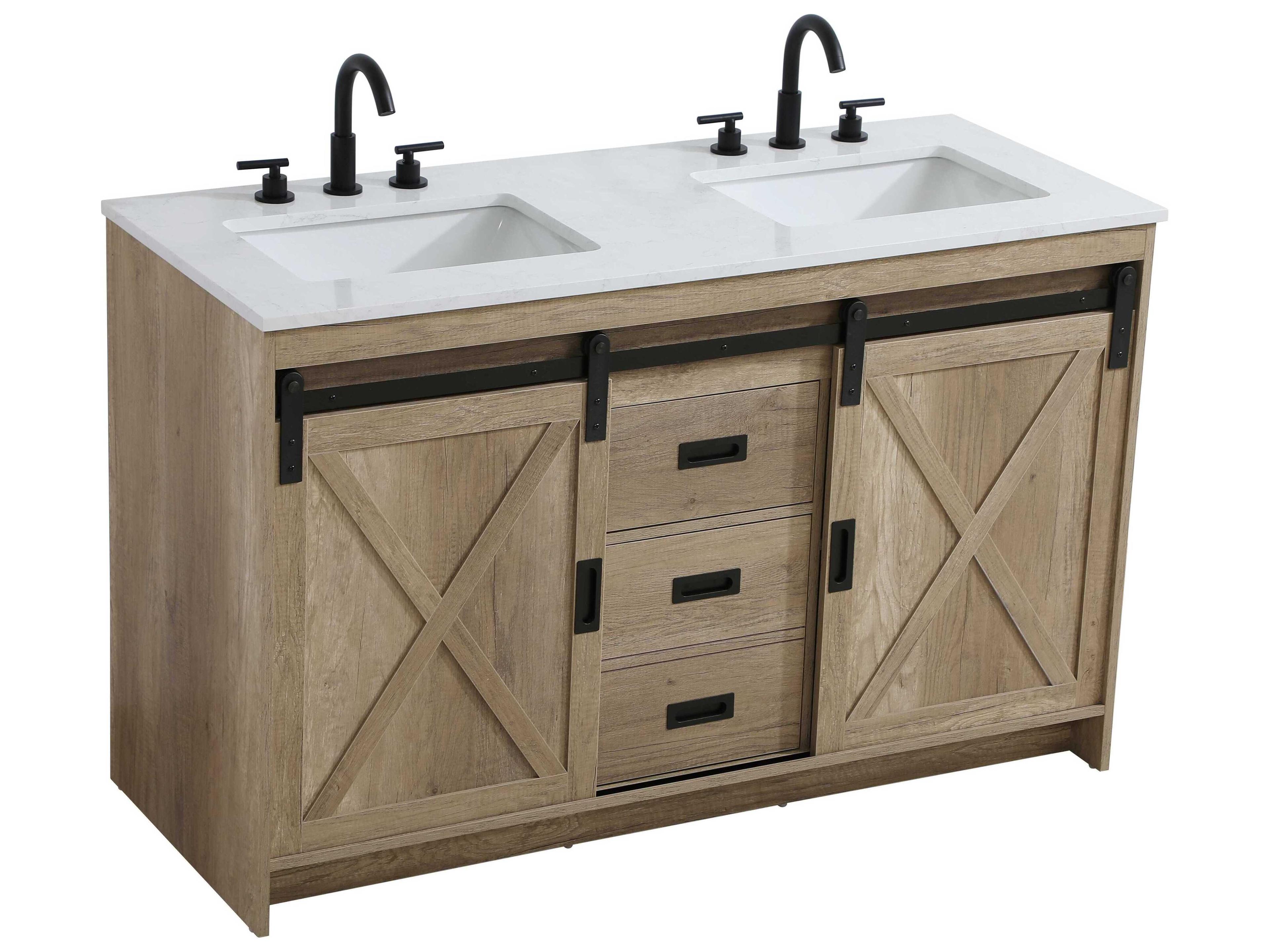 Elegant Lighting Austin Natural Oak 54" Vanity