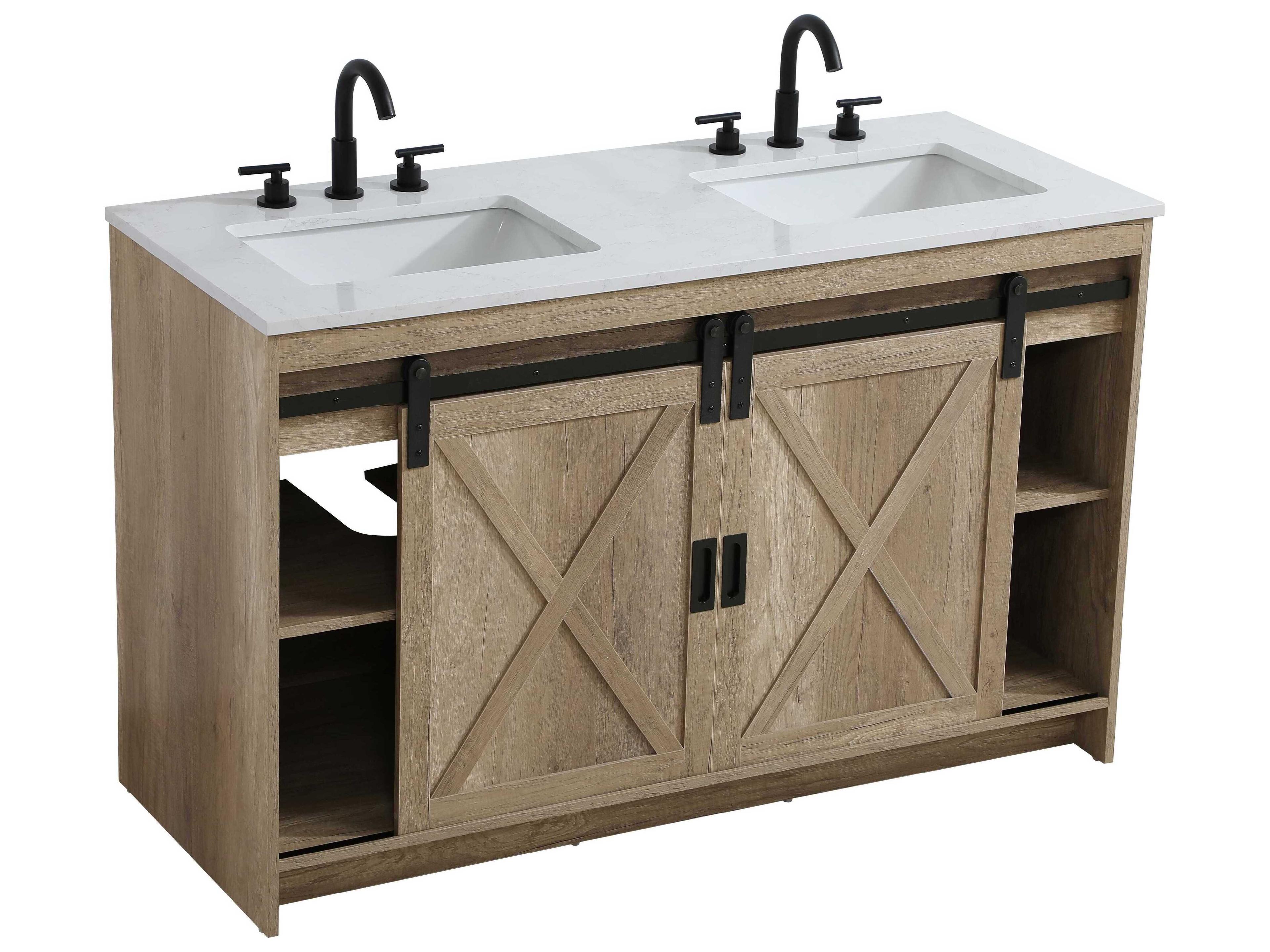Elegant Lighting Austin Natural Oak 54" Vanity