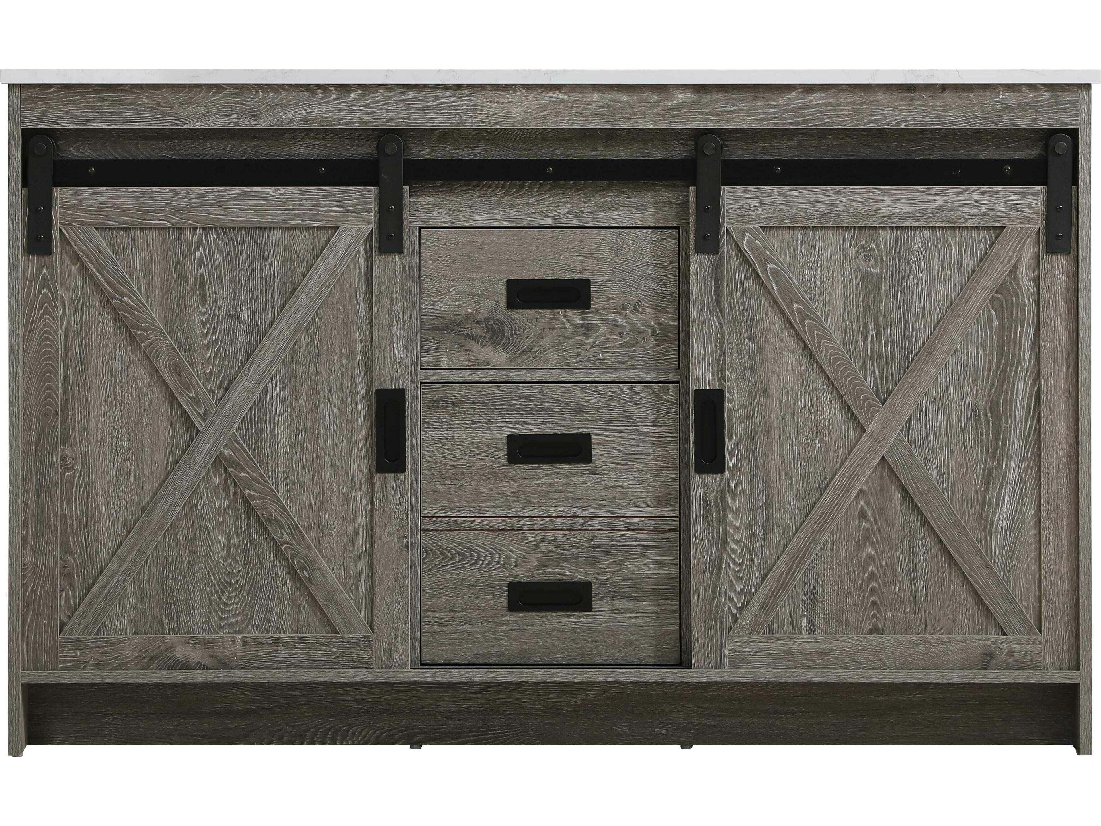 Elegant Lighting Austin Rustic Grey 54" Vanity
