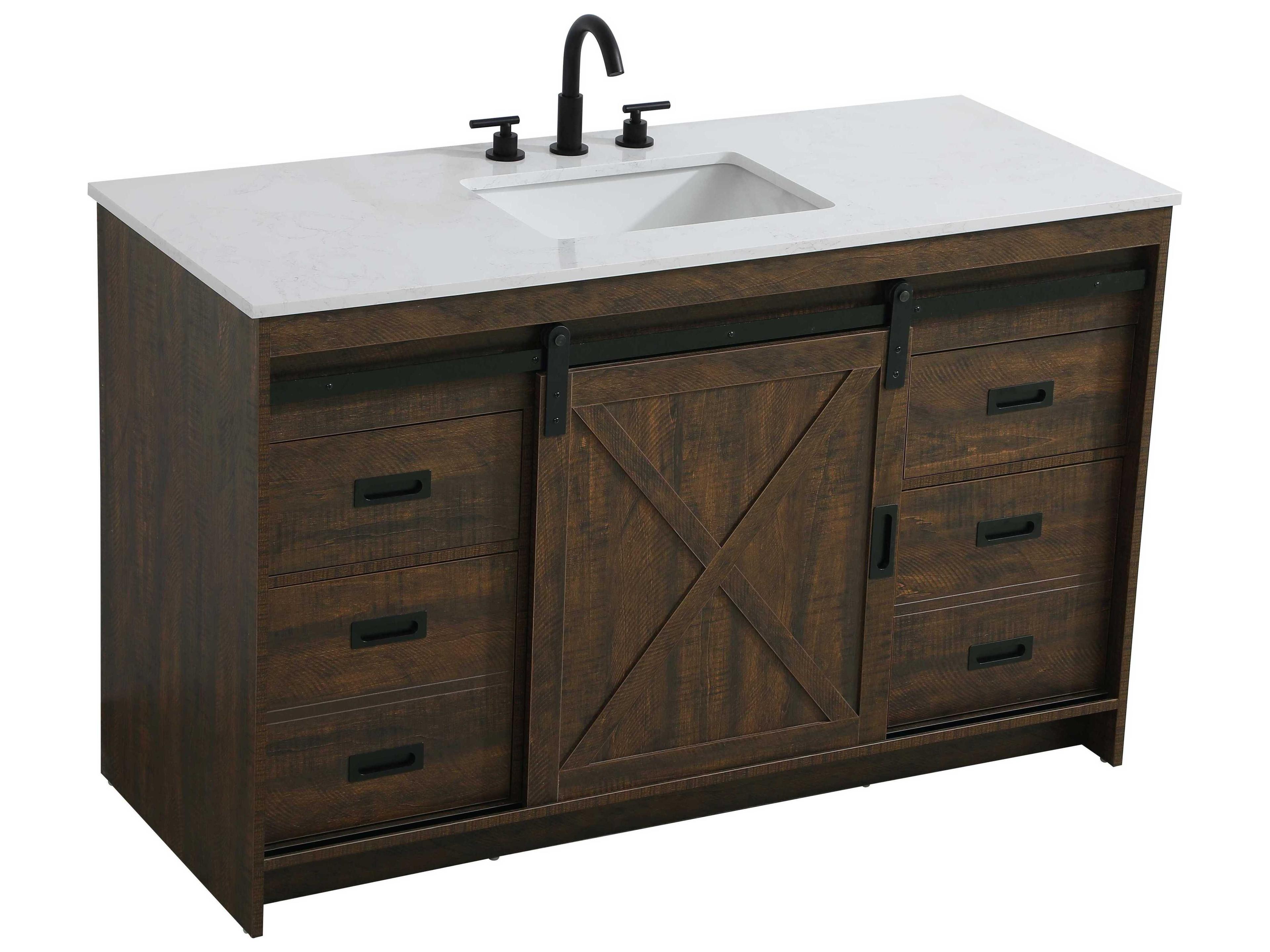 Elegant Lighting Austin Expresso 54" Vanity