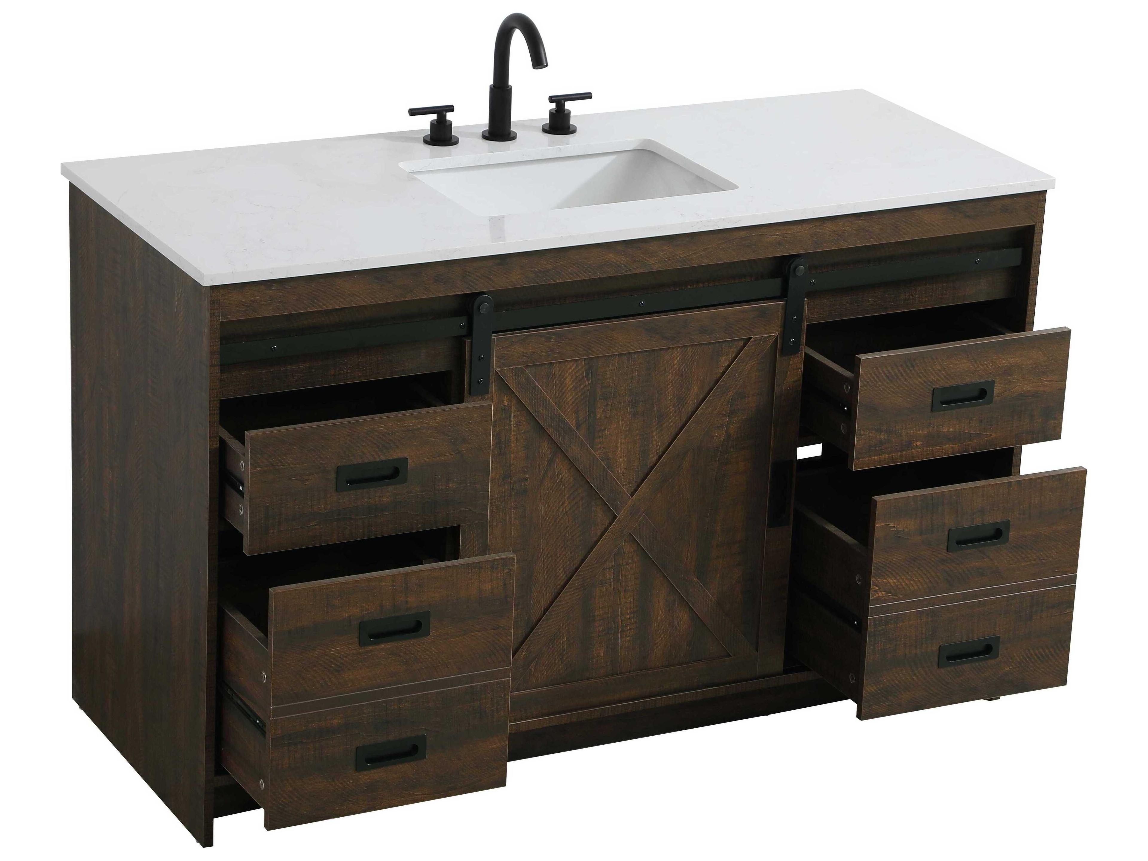 Elegant Lighting Austin Expresso 54" Vanity