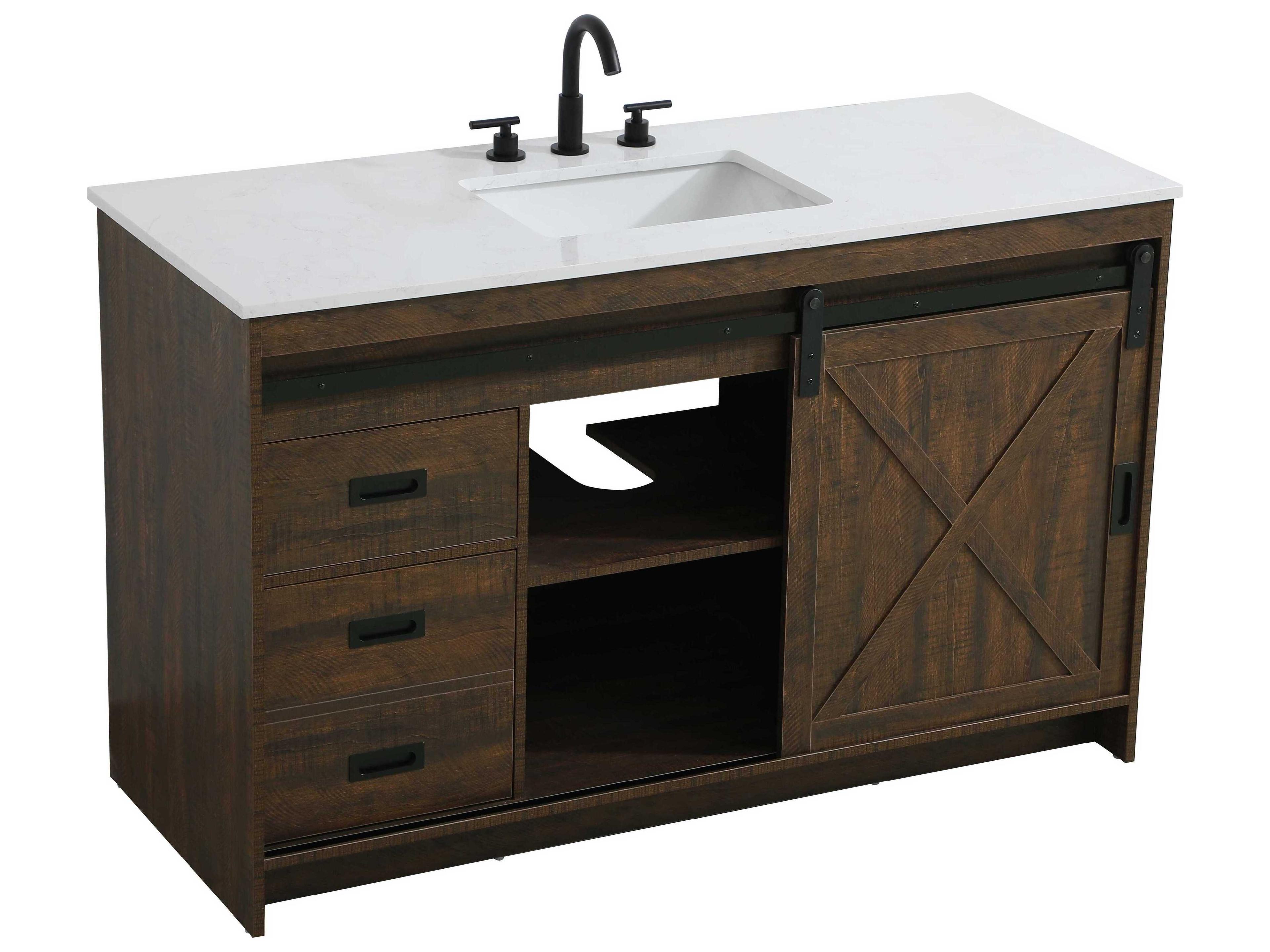 Elegant Lighting Austin Expresso 54" Vanity