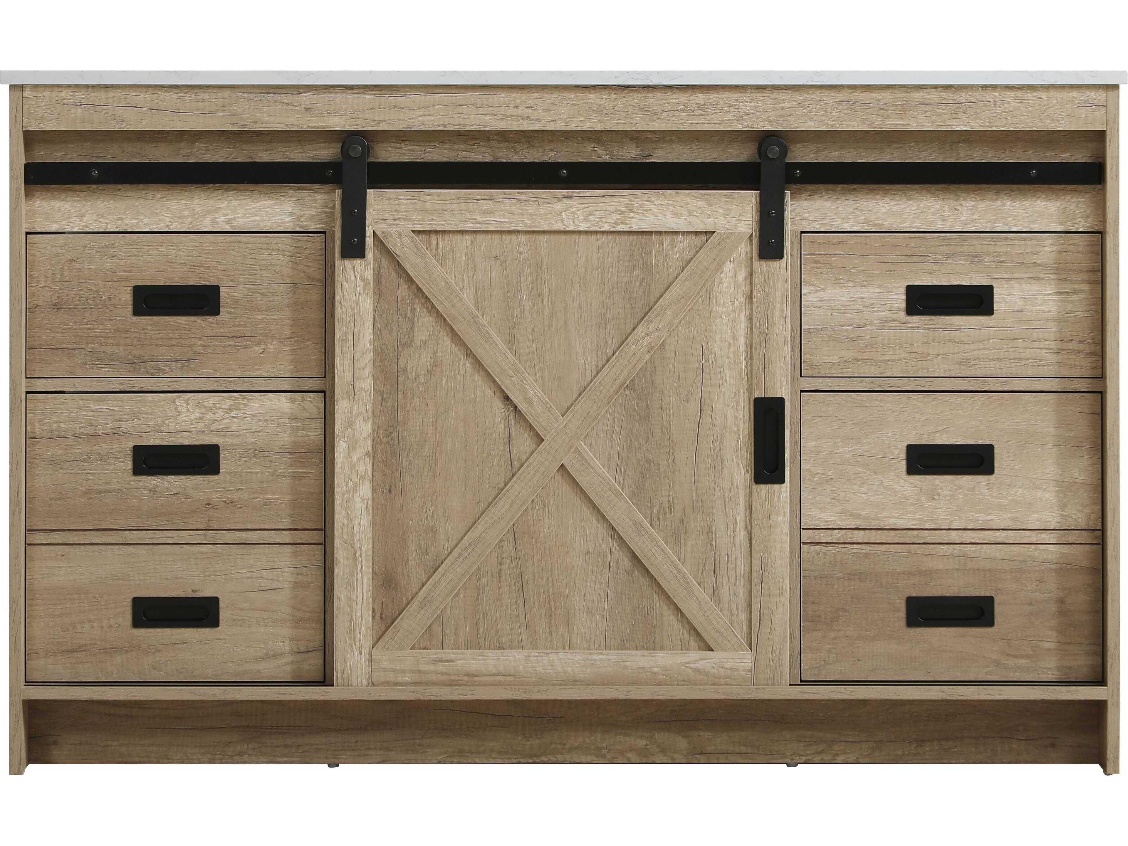 Elegant Lighting Austin Natural Oak 54" Vanity