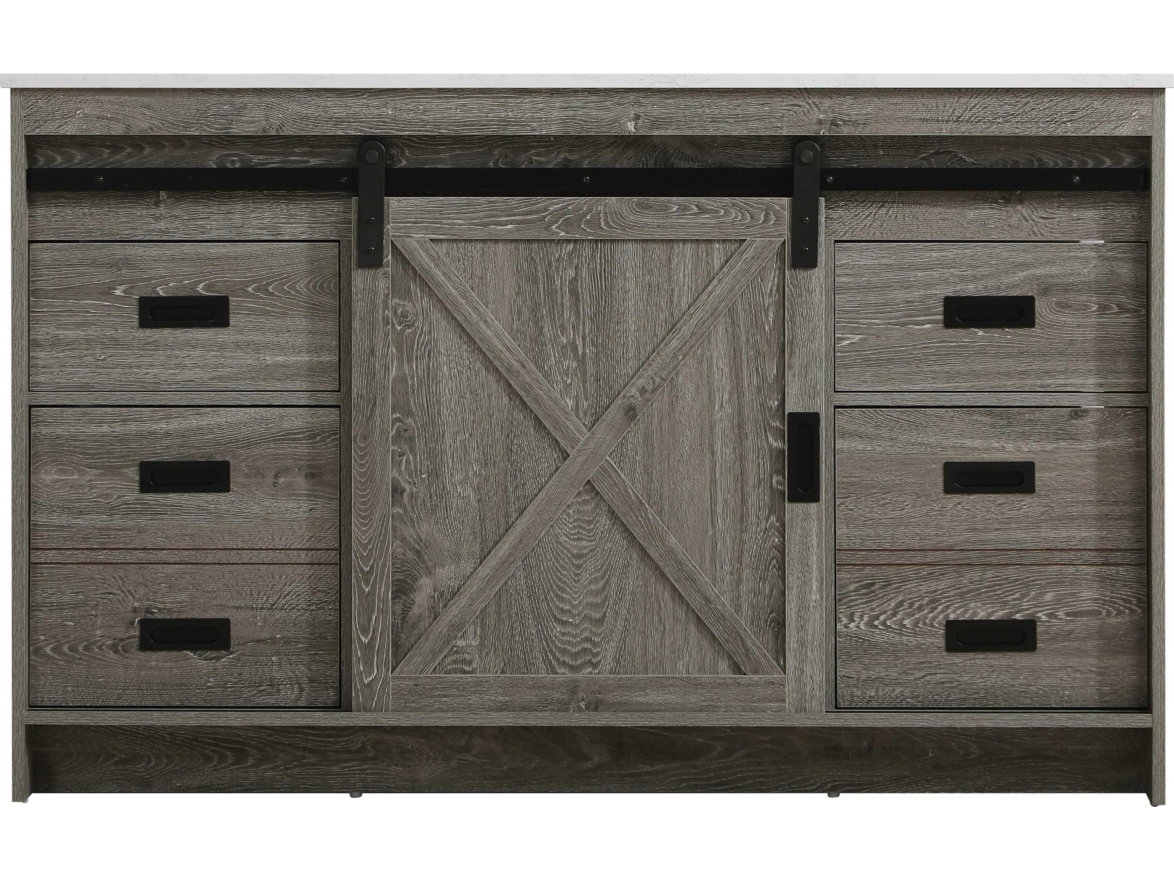 Elegant Lighting Austin Rustic Grey 54" Vanity