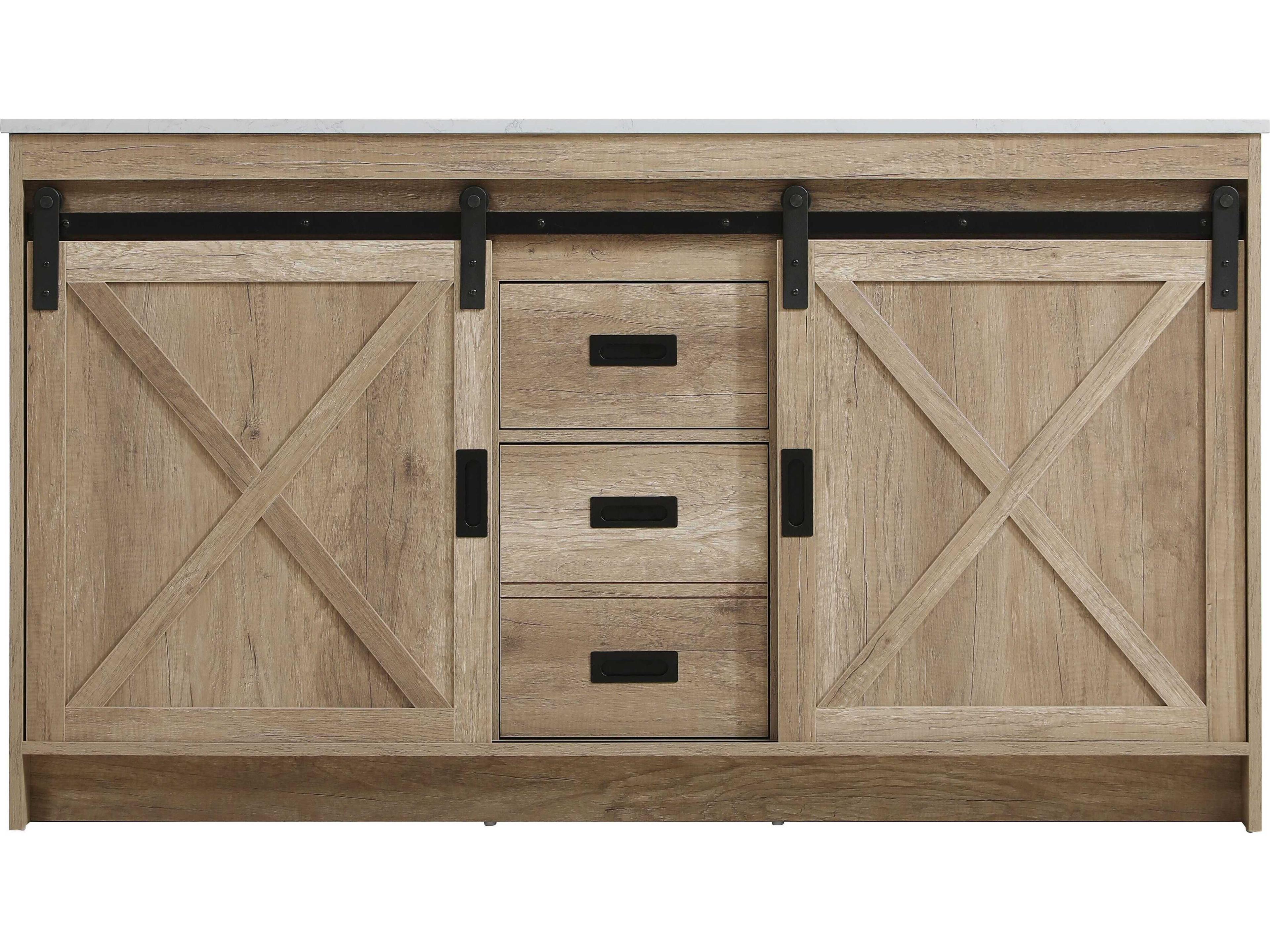 Elegant Lighting Austin Natural Oak 60" Vanity
