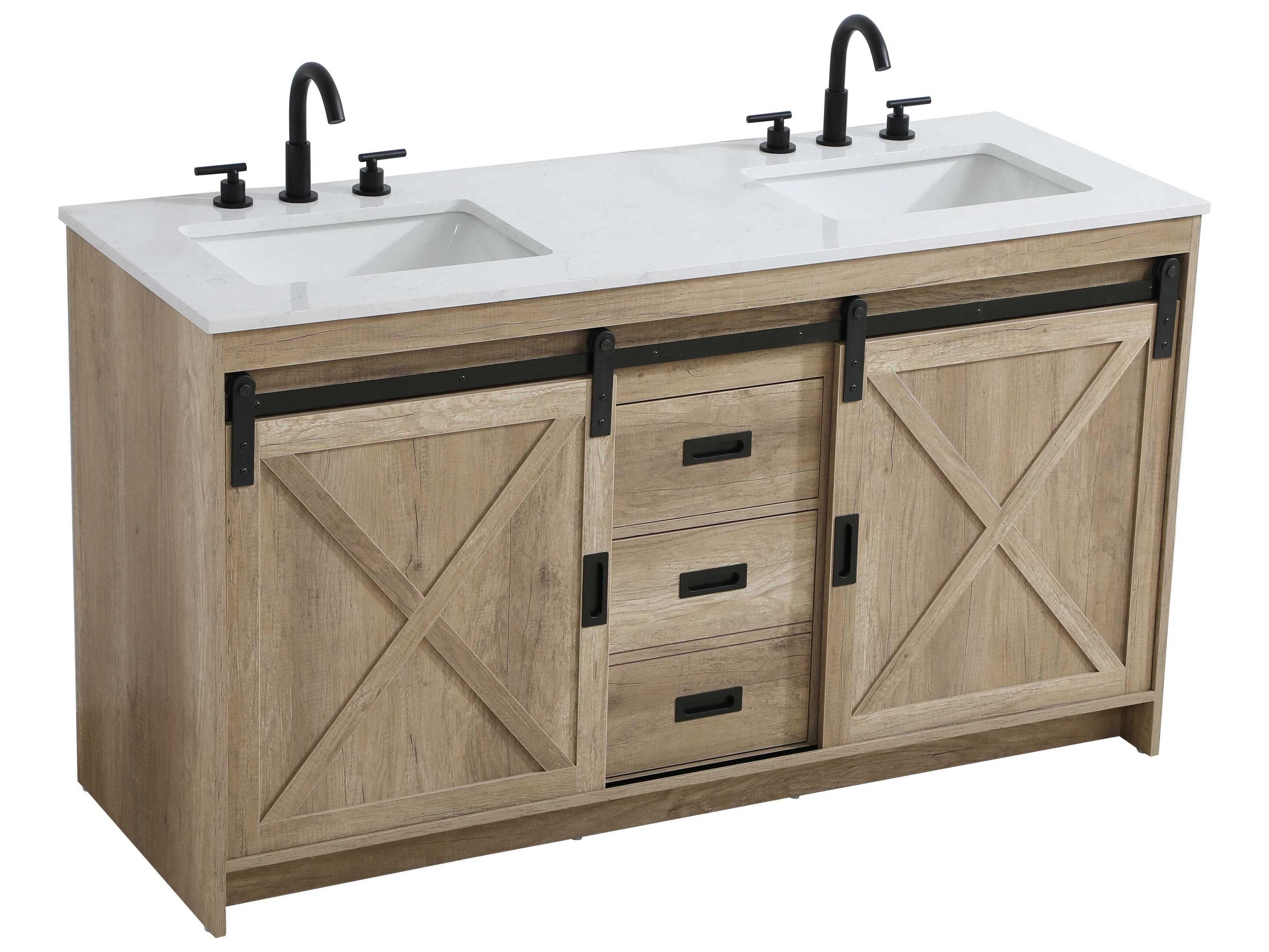 Elegant Lighting Austin Natural Oak 60" Vanity