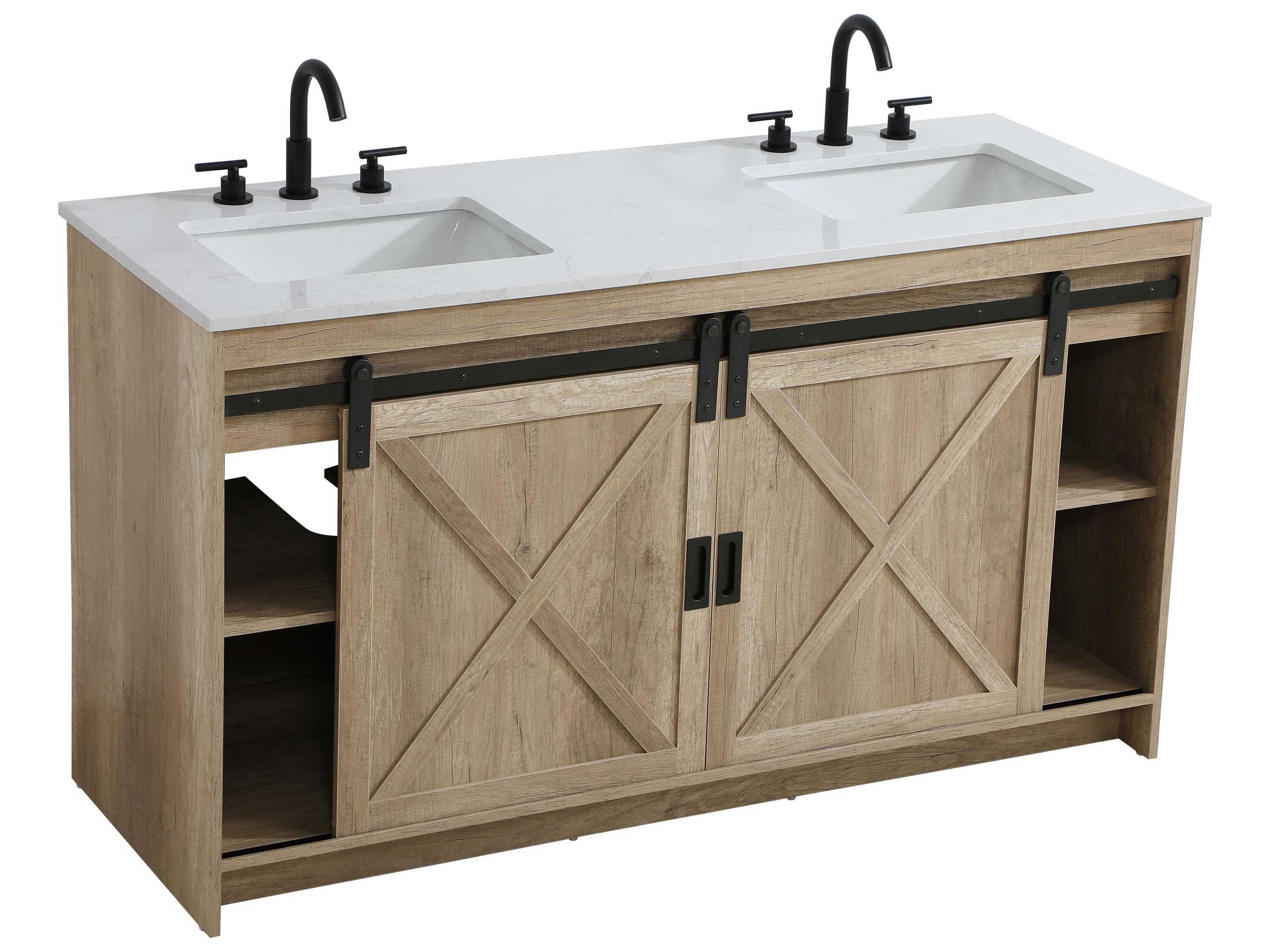 Elegant Lighting Austin Natural Oak 60" Vanity