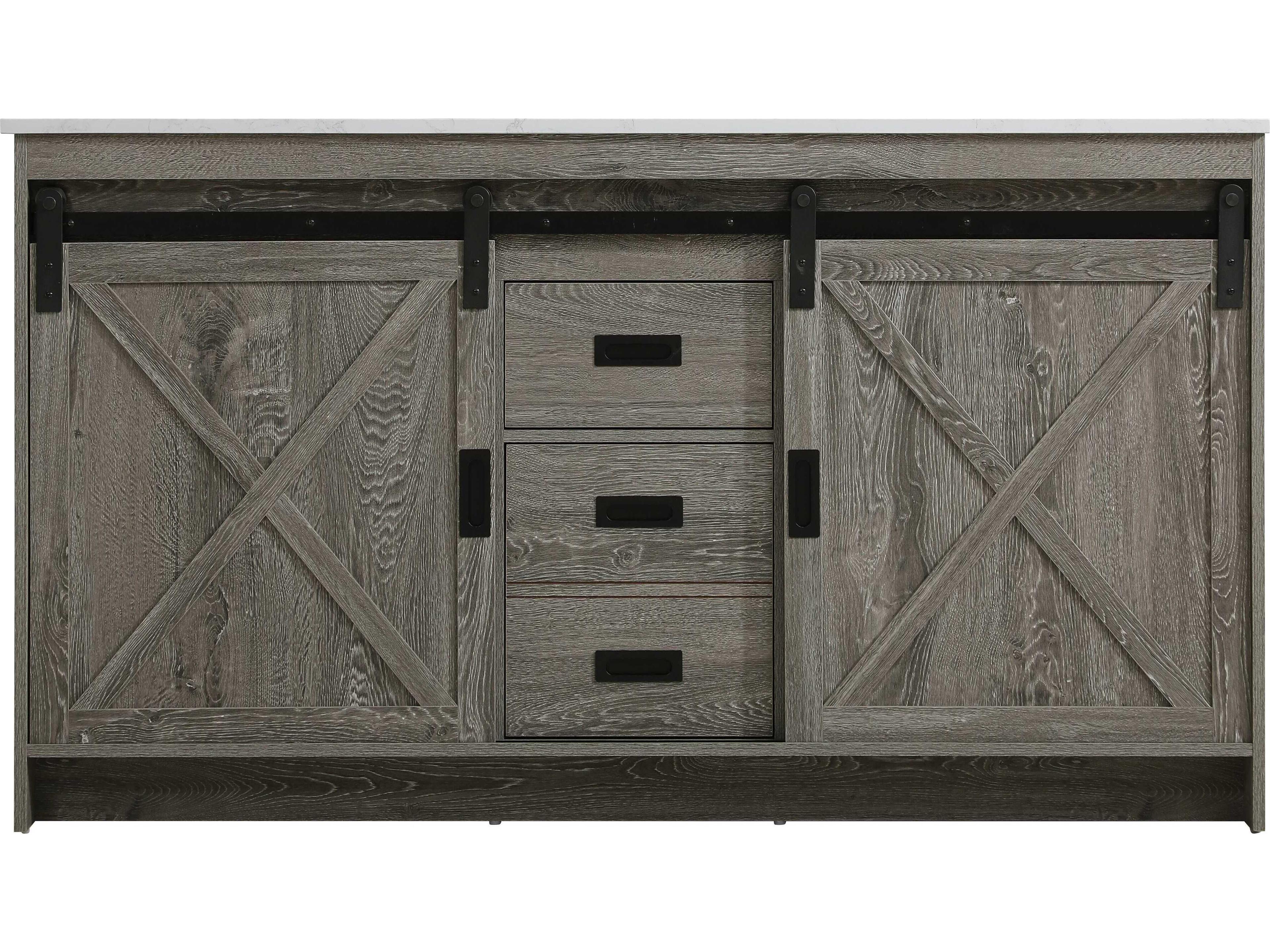 Elegant Lighting Austin Rustic Grey 60" Vanity