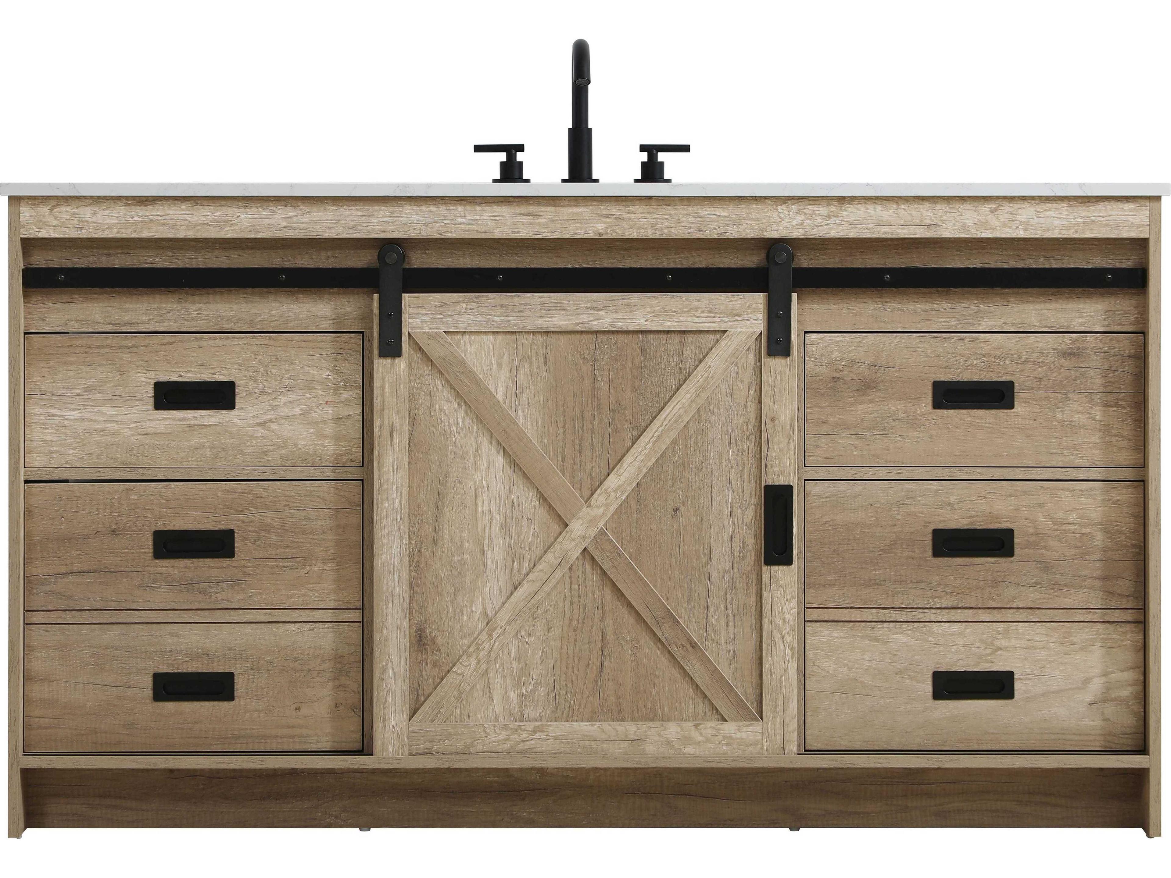 Elegant Lighting Austin Natural Oak 60" Vanity