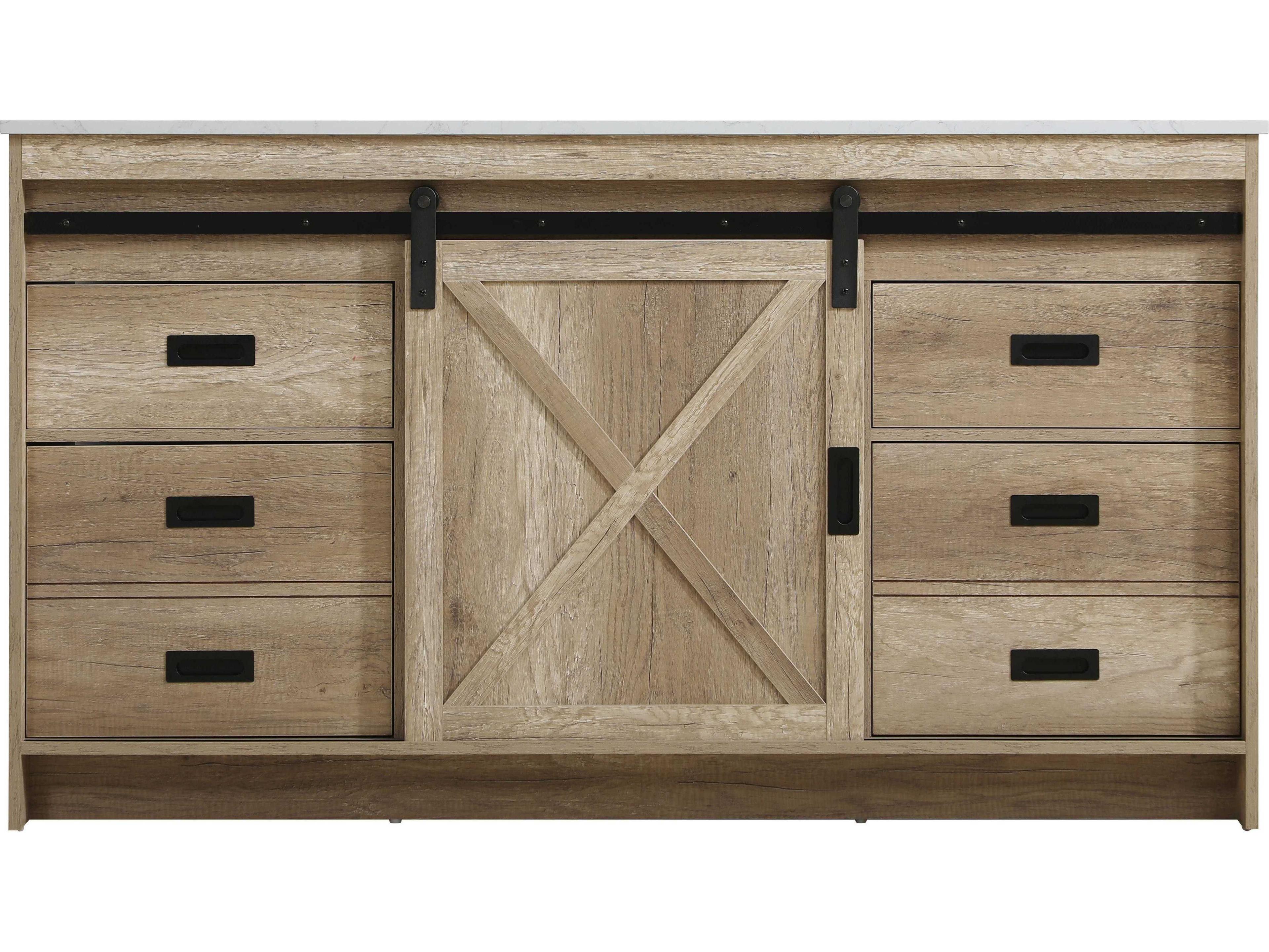 Elegant Lighting Austin Natural Oak 60" Vanity
