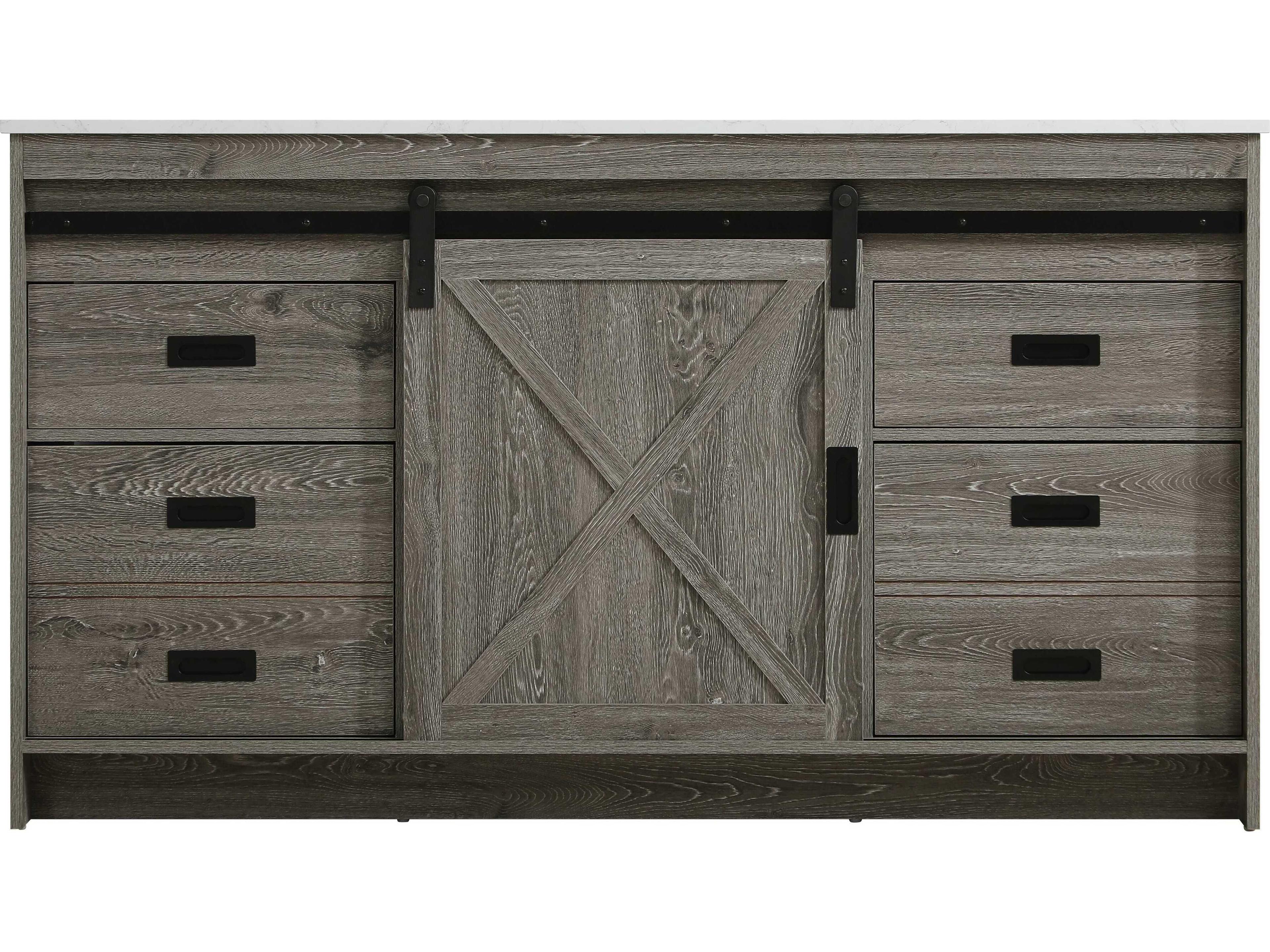 Elegant Lighting Austin Rustic Grey 60" Vanity
