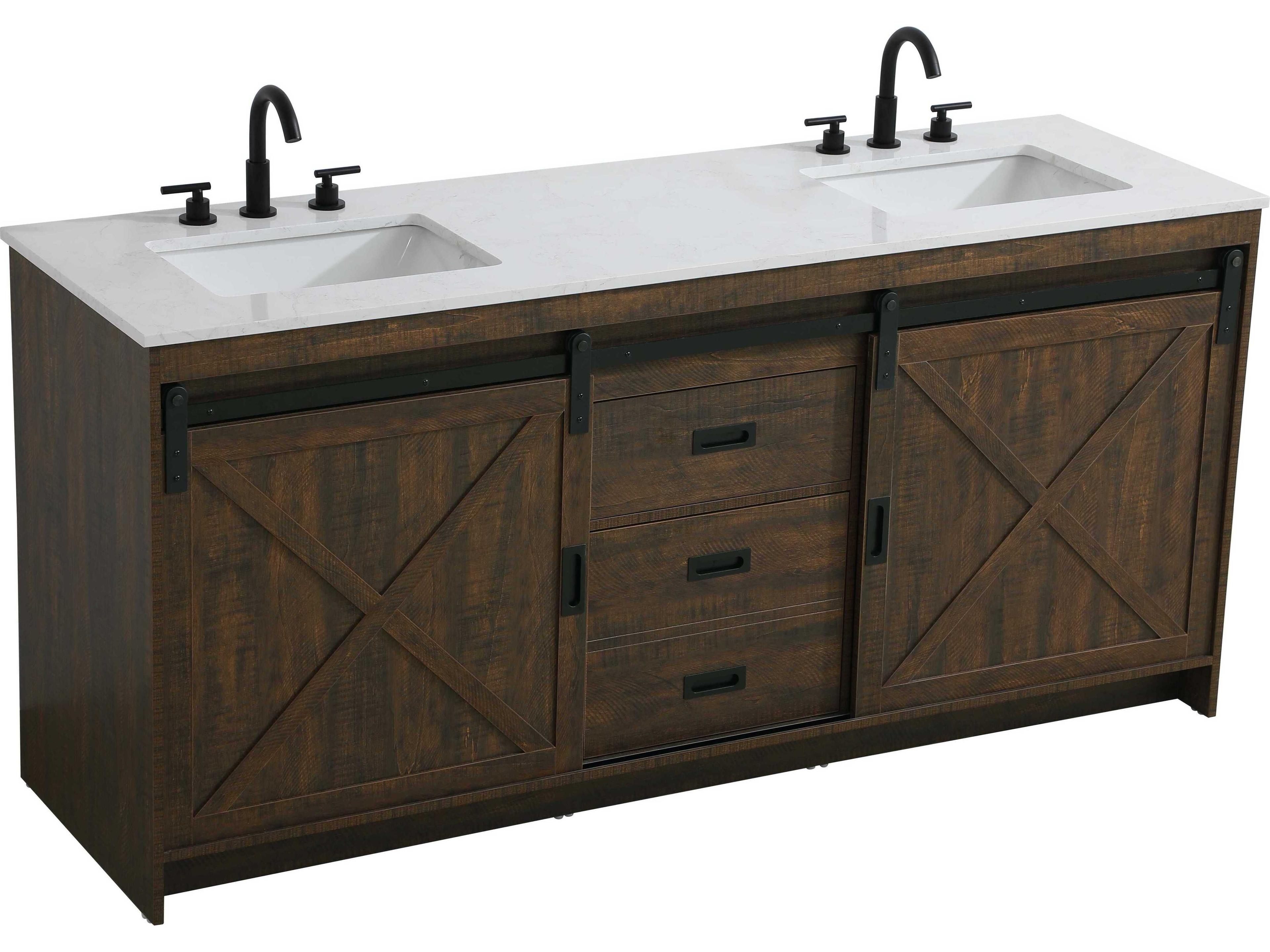 Elegant Lighting Austin Expresso 72" Vanity