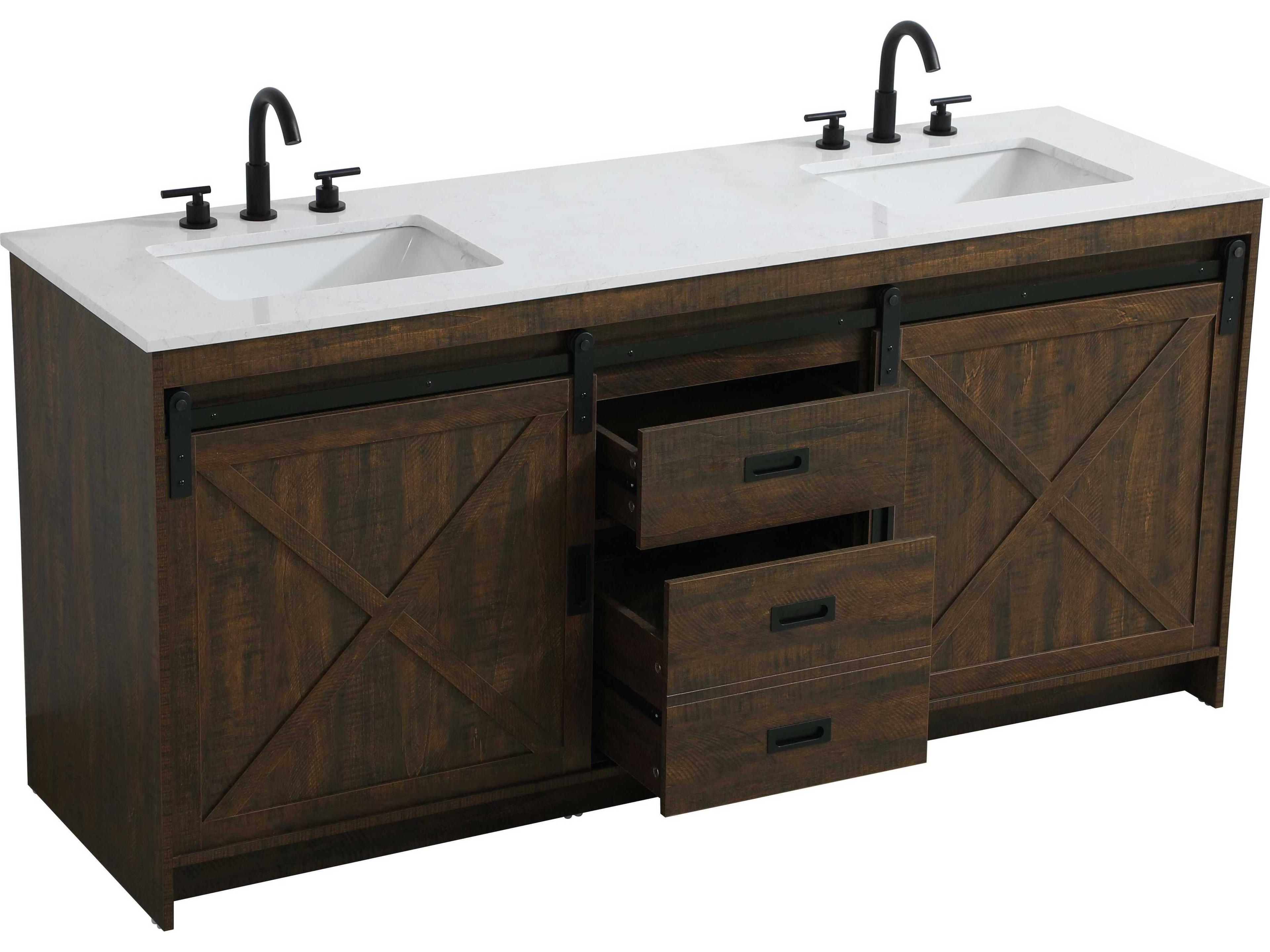 Elegant Lighting Austin Expresso 72" Vanity