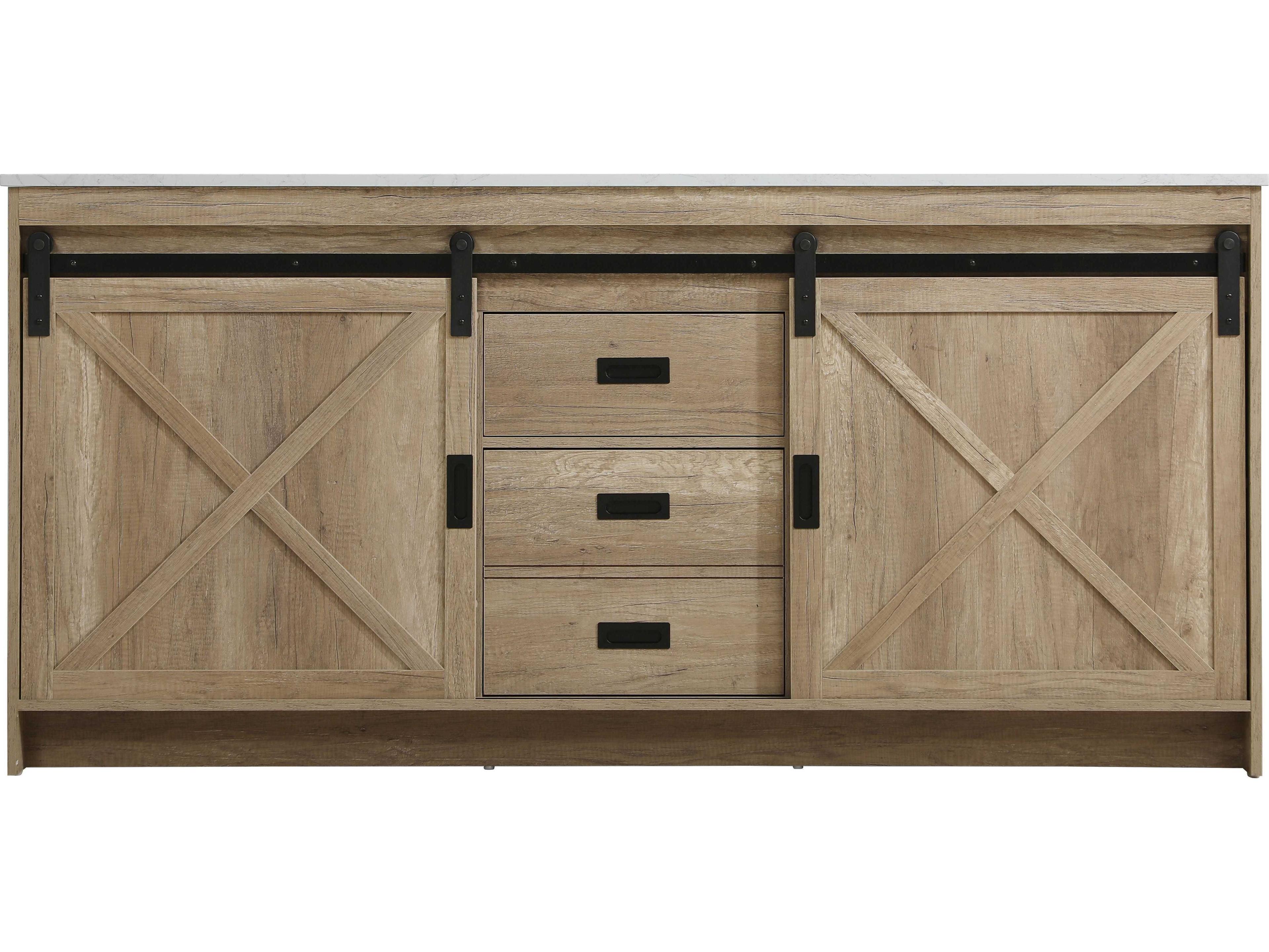 Elegant Lighting Austin Natural Oak 72" Vanity