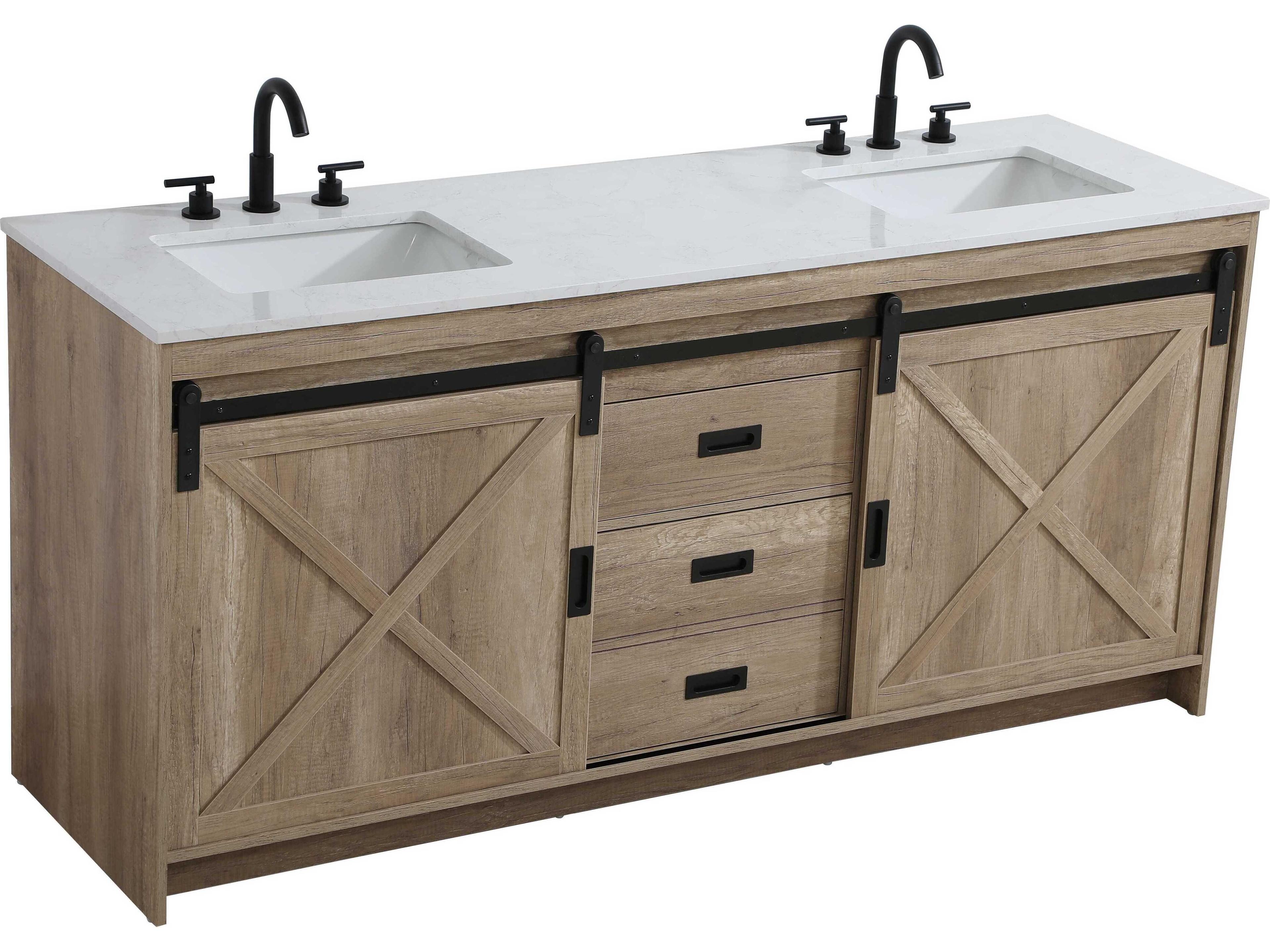 Elegant Lighting Austin Natural Oak 72" Vanity