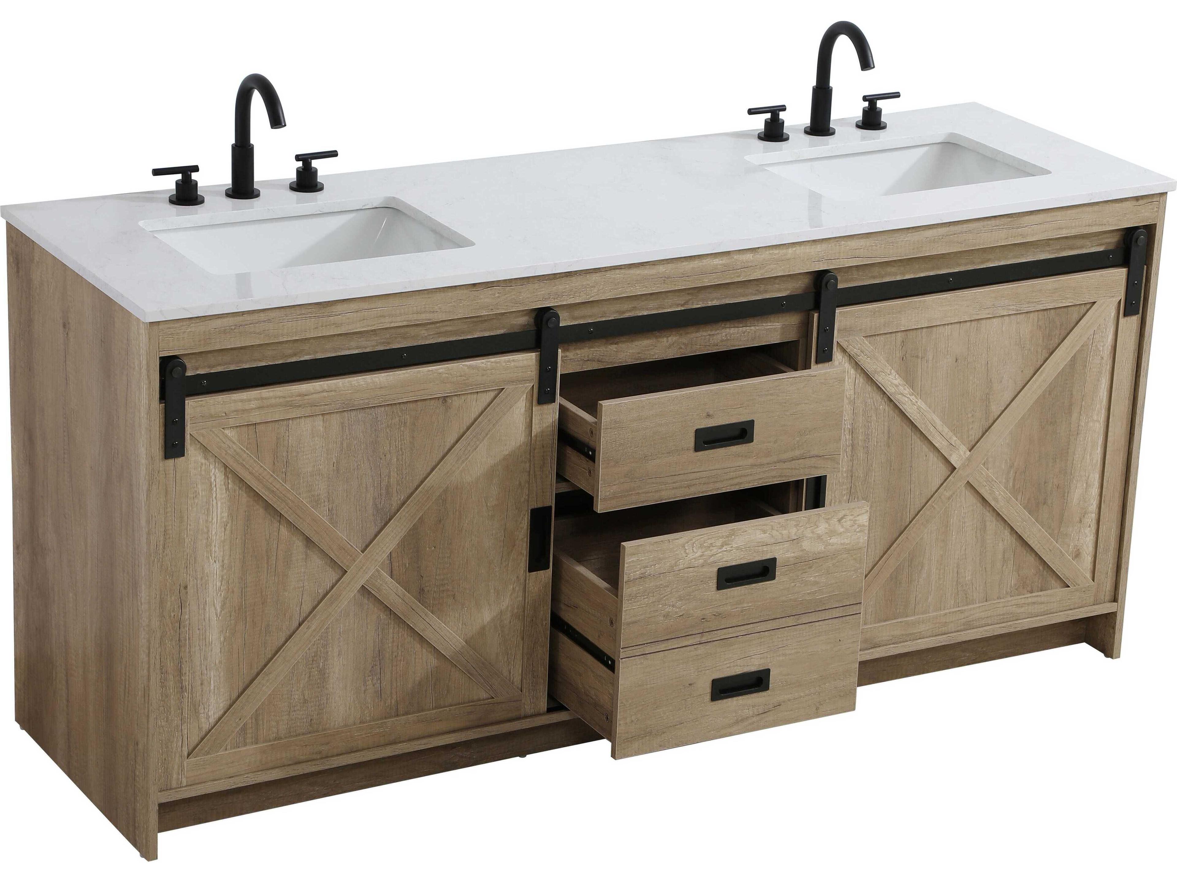 Elegant Lighting Austin Natural Oak 72" Vanity