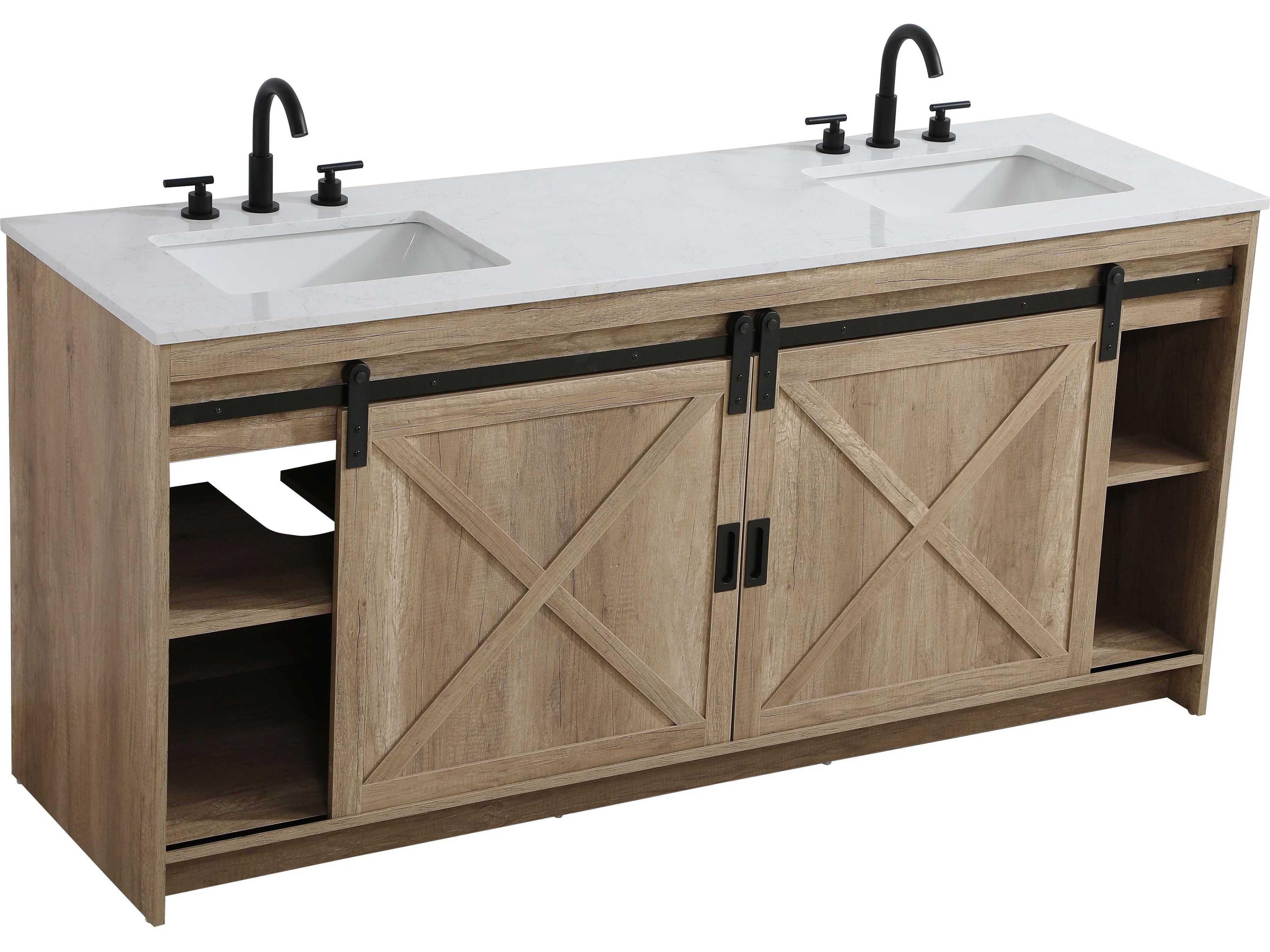 Elegant Lighting Austin Natural Oak 72" Vanity