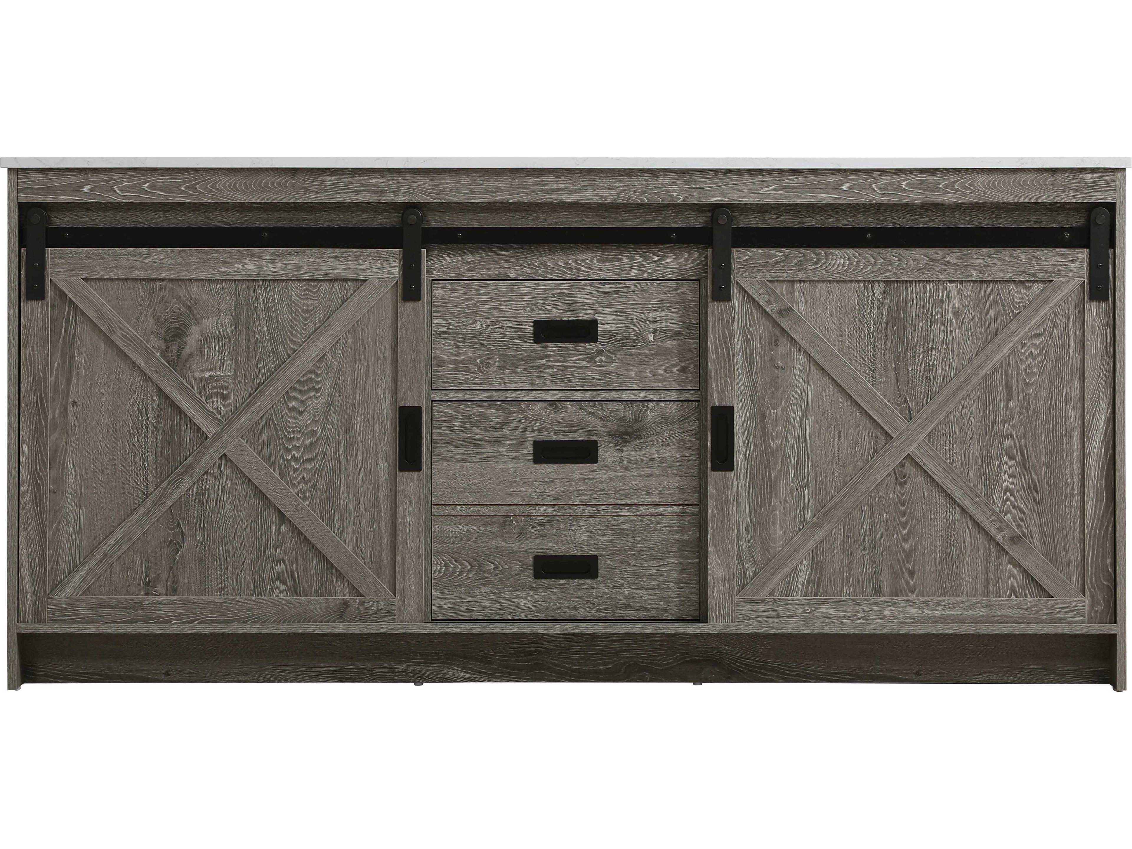 Elegant Lighting Austin Rustic Grey 72" Vanity