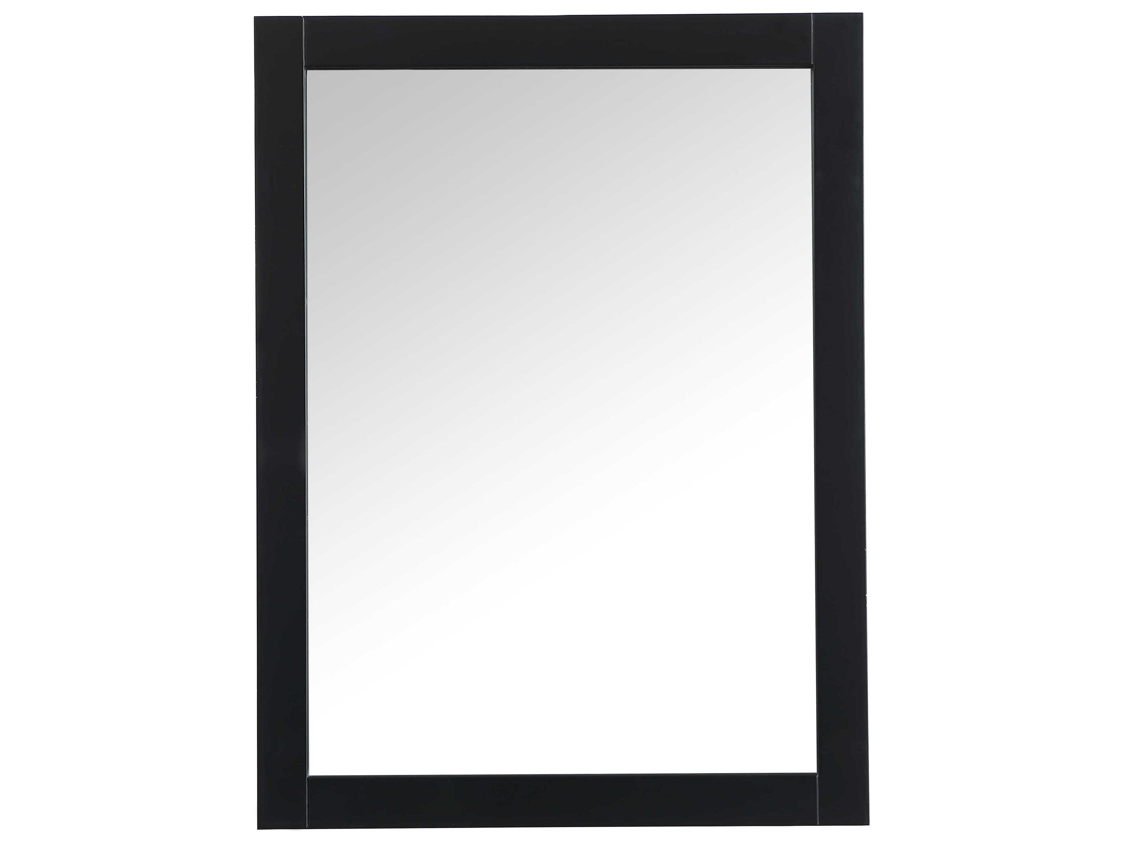 Elegant Lighting Aqua Black Rectangular Wall Mirror