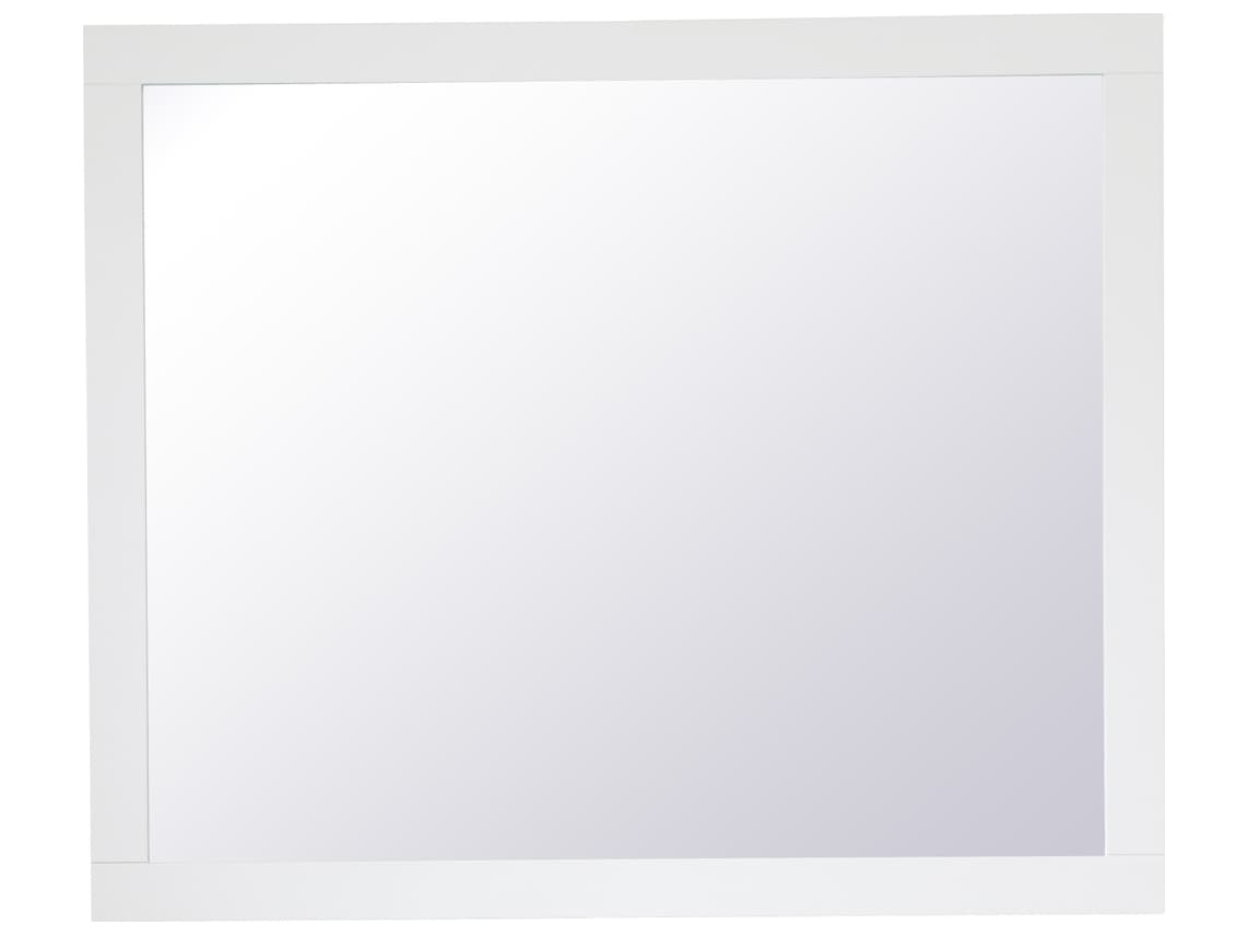 Elegant Lighting Aqua White Rectangular Wall Mirror