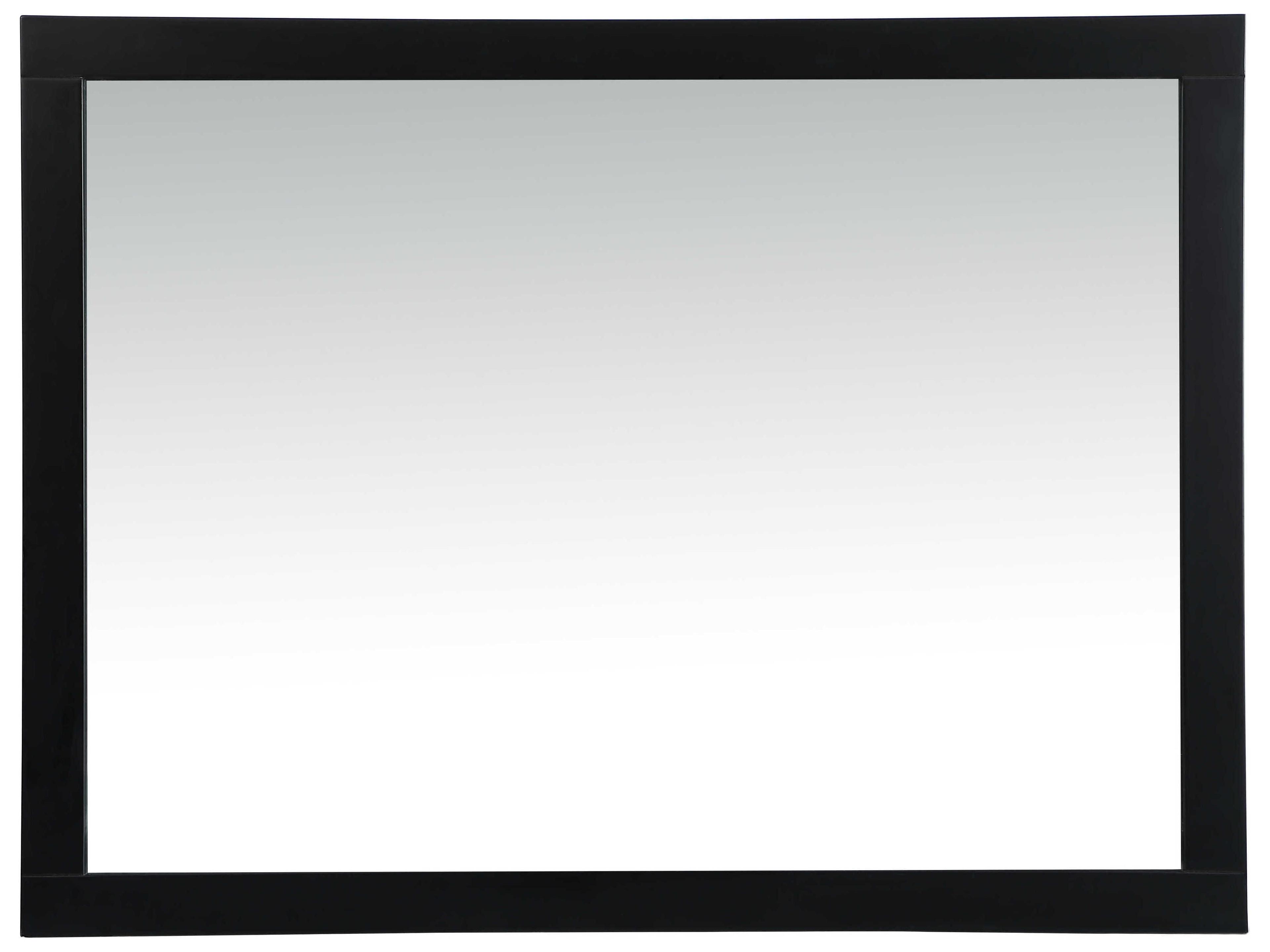 Elegant Lighting Aqua Black Rectangular Wall Mirror