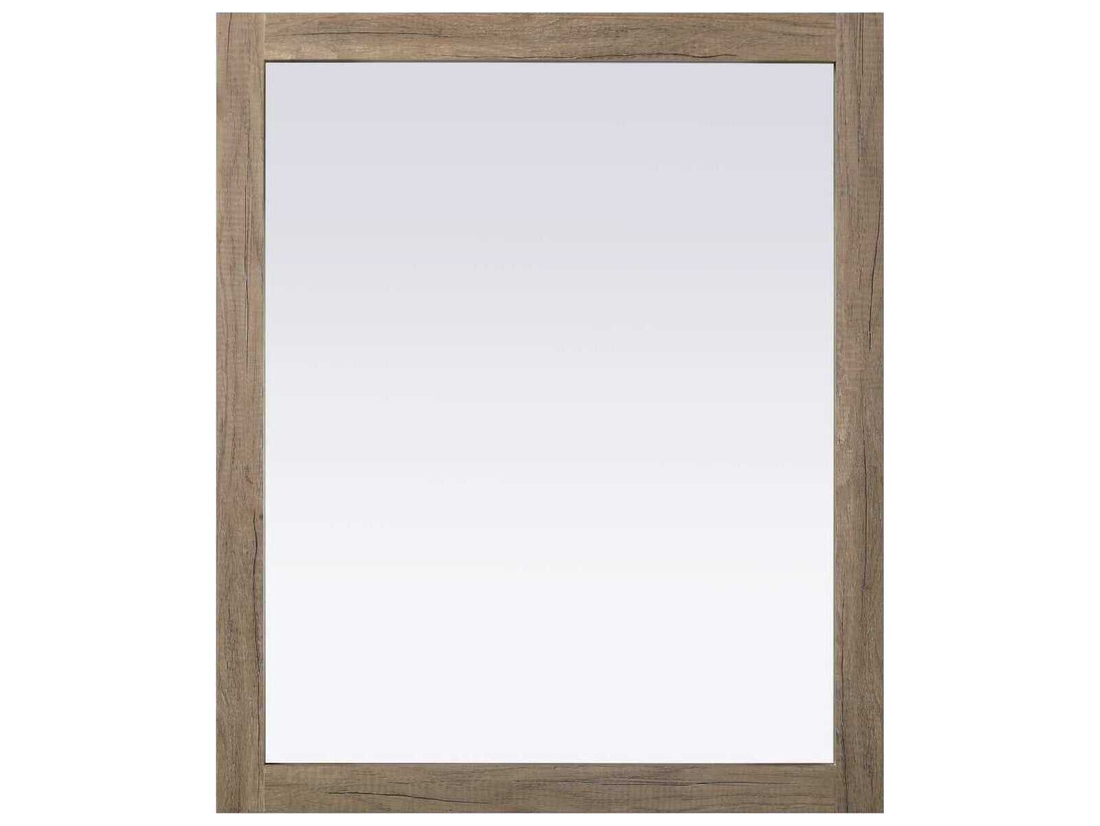 Elegant Lighting Norah Natural Oak Rectangular Wall Mirror