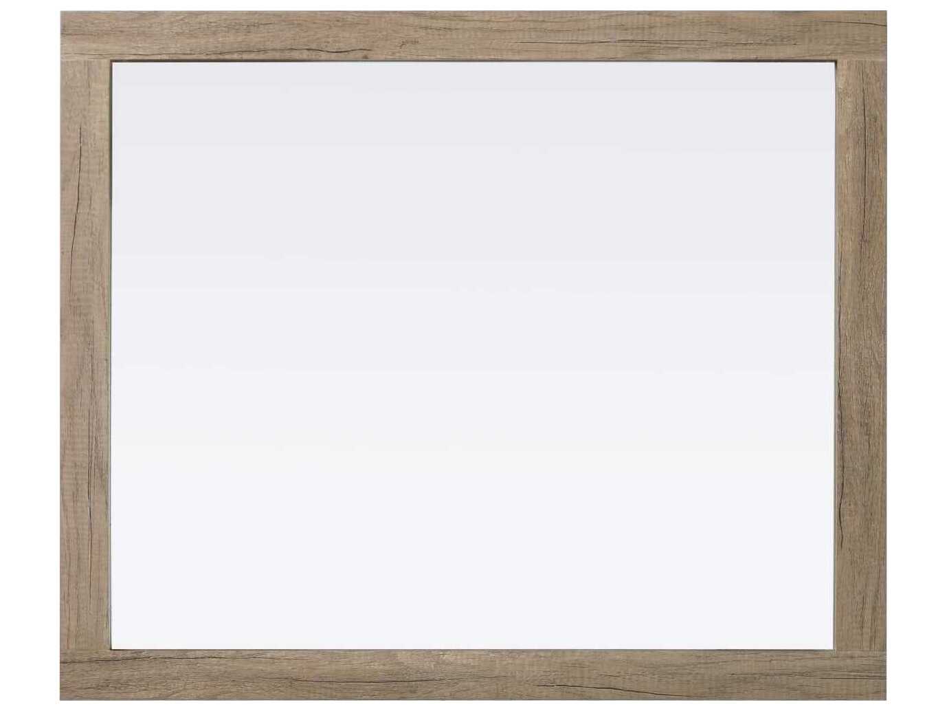 Elegant Lighting Norah Natural Oak Rectangular Wall Mirror