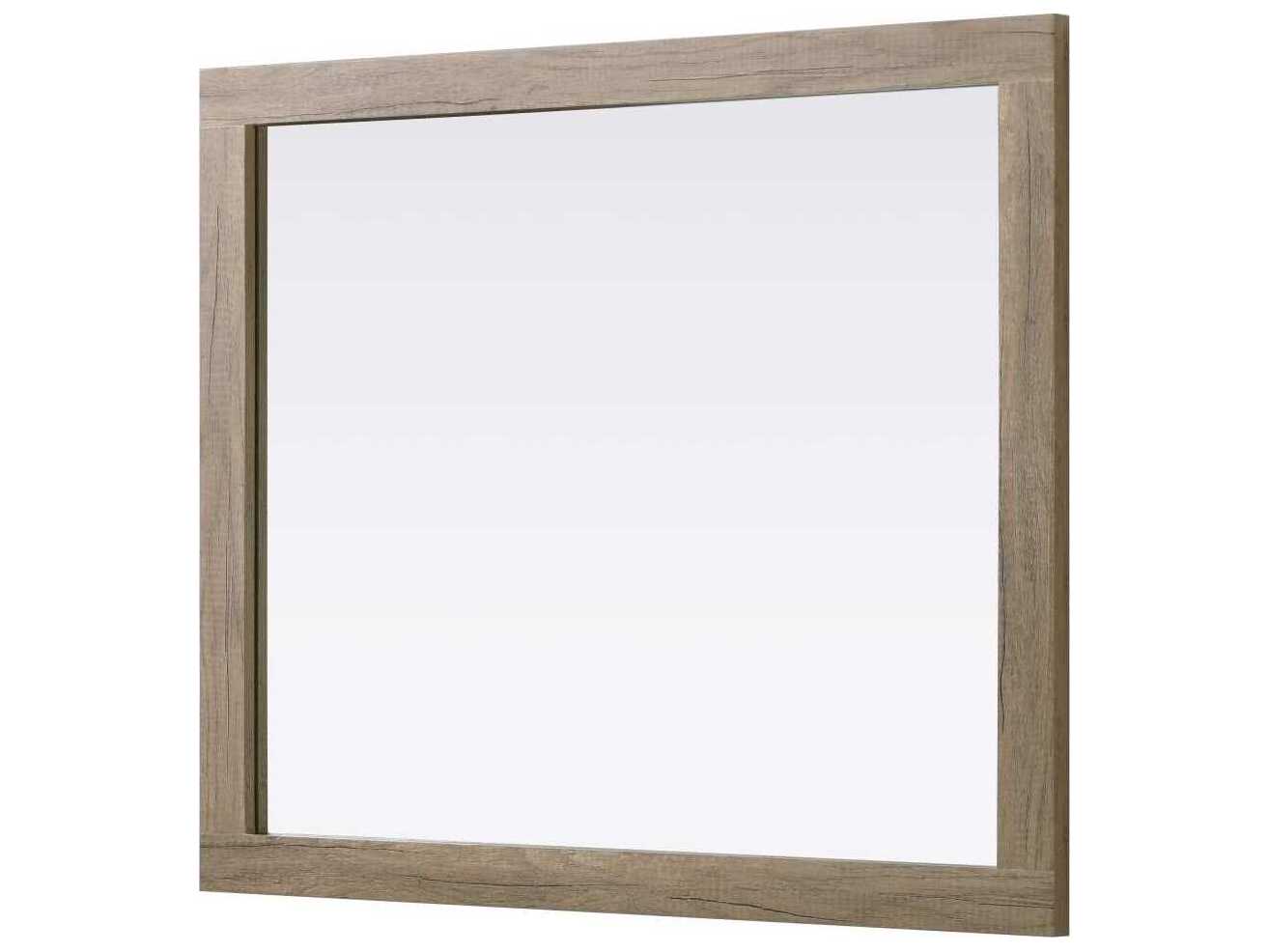 Elegant Lighting Norah Natural Oak Rectangular Wall Mirror