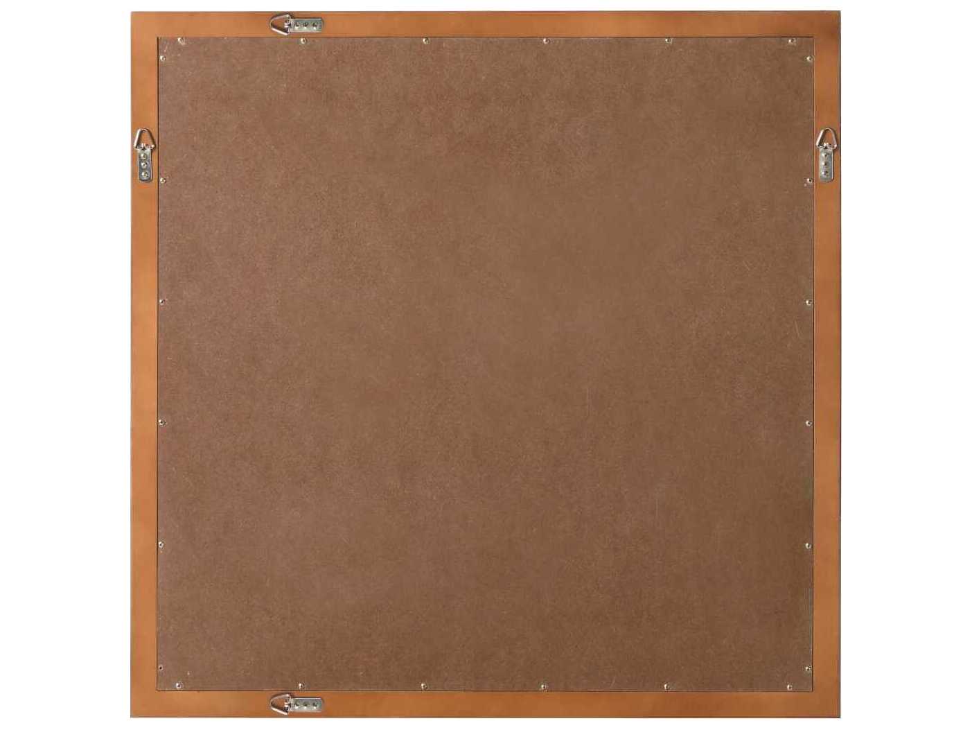 Elegant Lighting Norah Brandy Walnut Square Wall Mirror