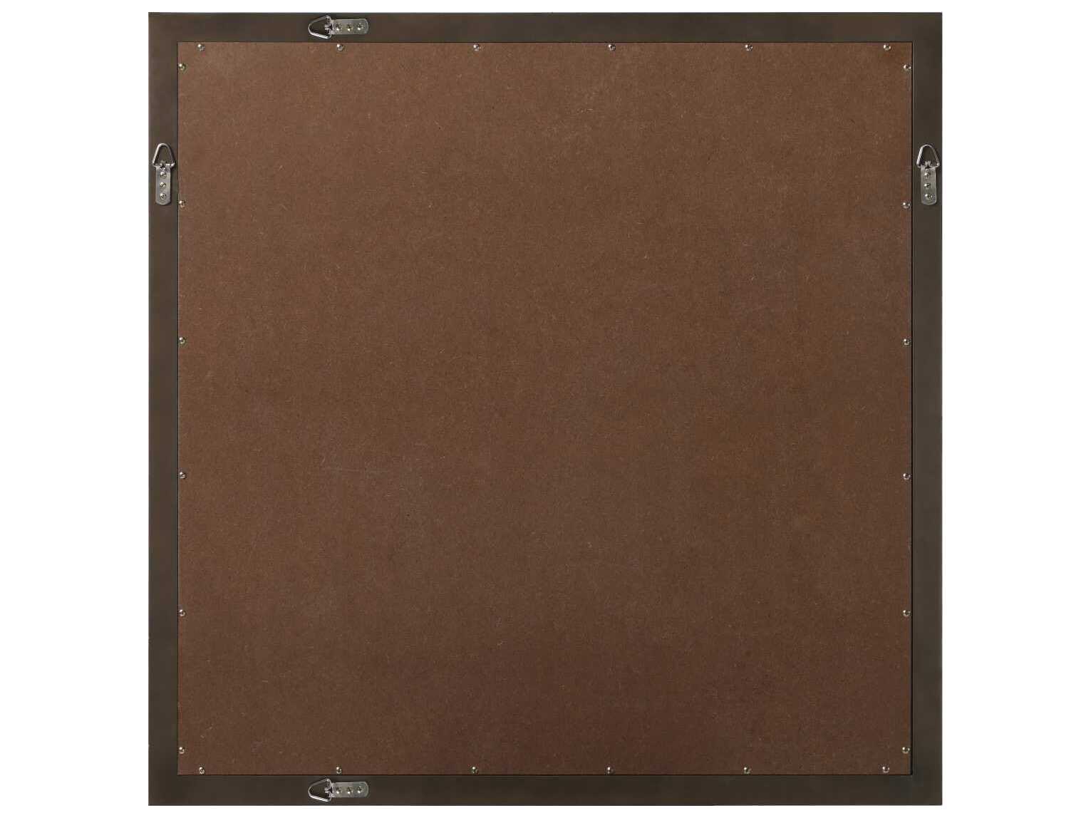 Elegant Lighting Norah Chocolate Oak Square Wall Mirror