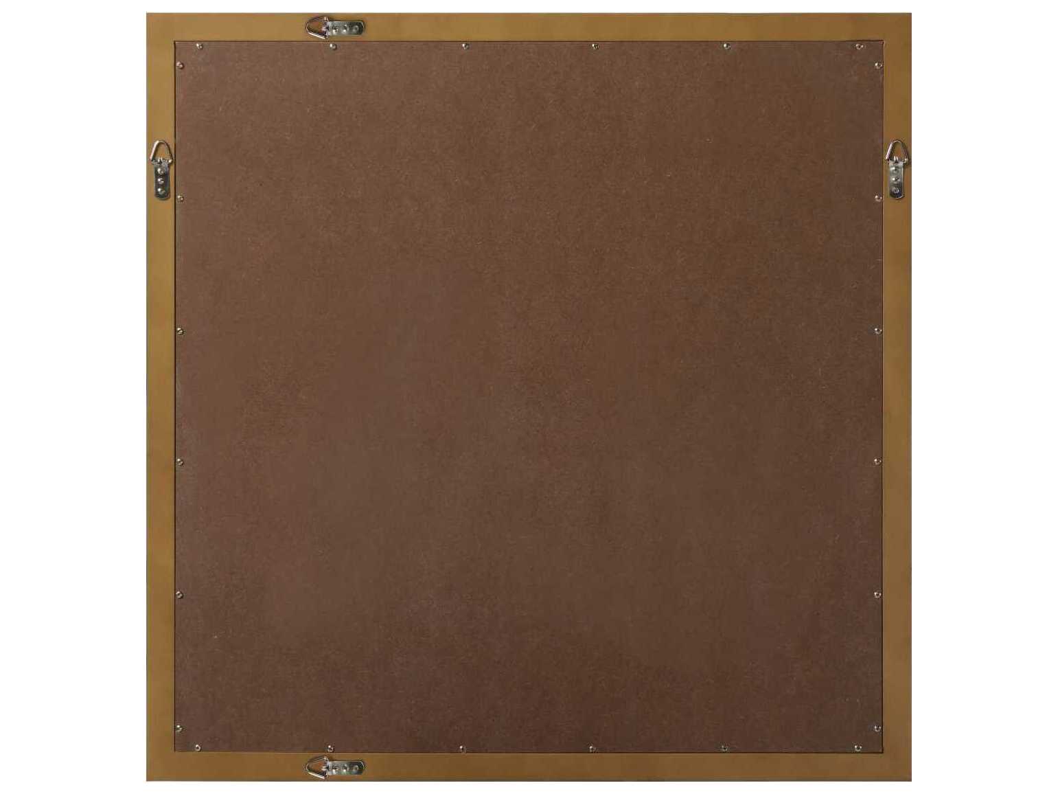 Elegant Lighting Norah Hazel Oak Square Wall Mirror