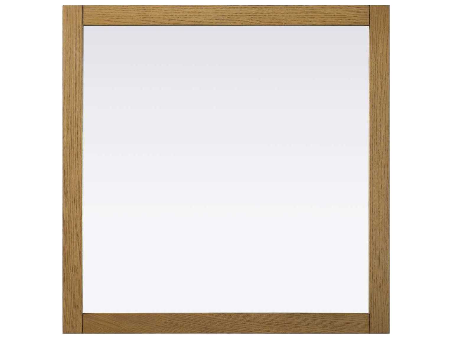 Elegant Lighting Norah Honey Teak Square Wall Mirror