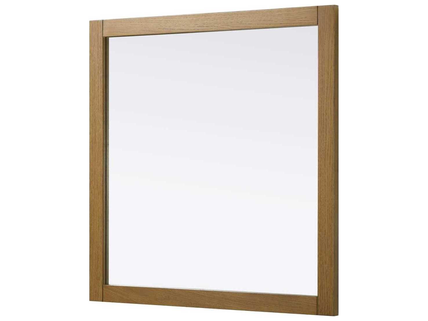 Elegant Lighting Norah Honey Teak Square Wall Mirror