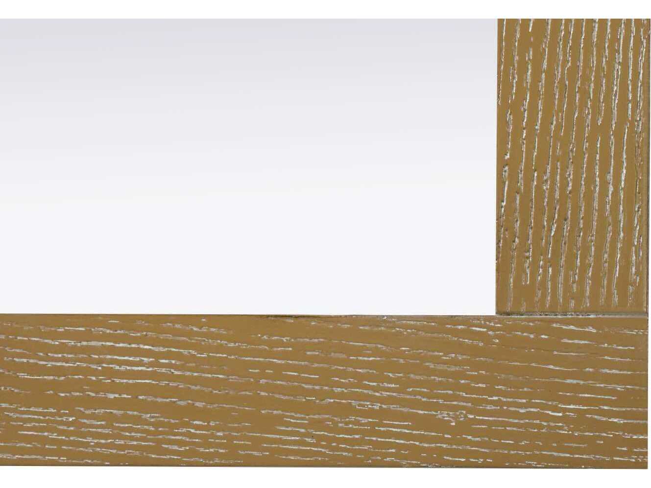 Elegant Lighting Norah Linen Oak Square Wall Mirror