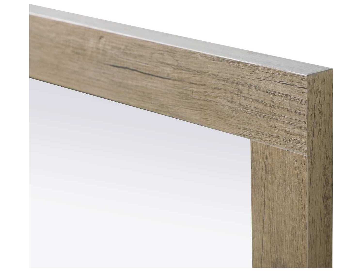 Elegant Lighting Norah Natural Oak Square Wall Mirror