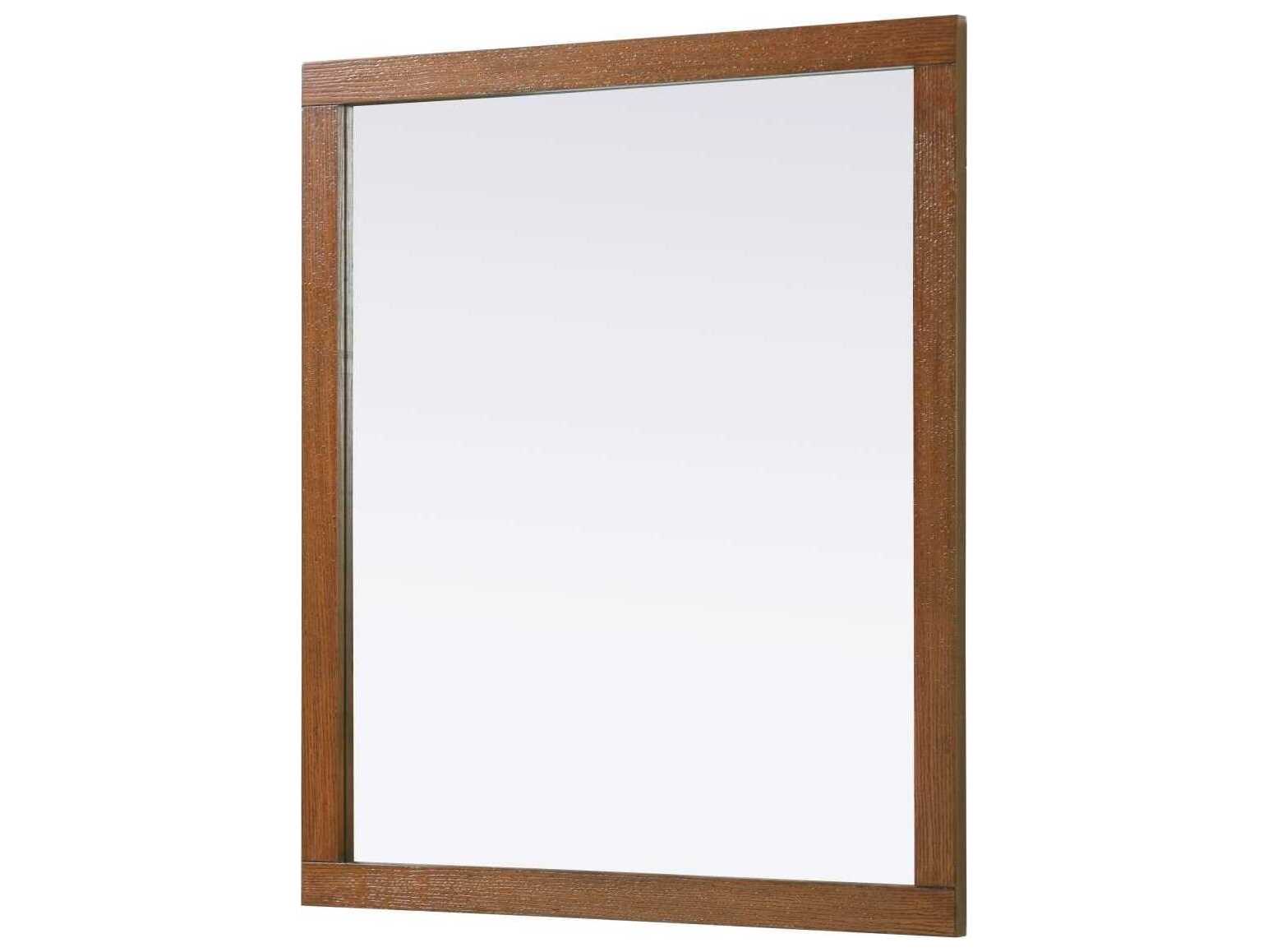 Elegant Lighting Norah Brandy Walnut Rectangular Wall Mirror